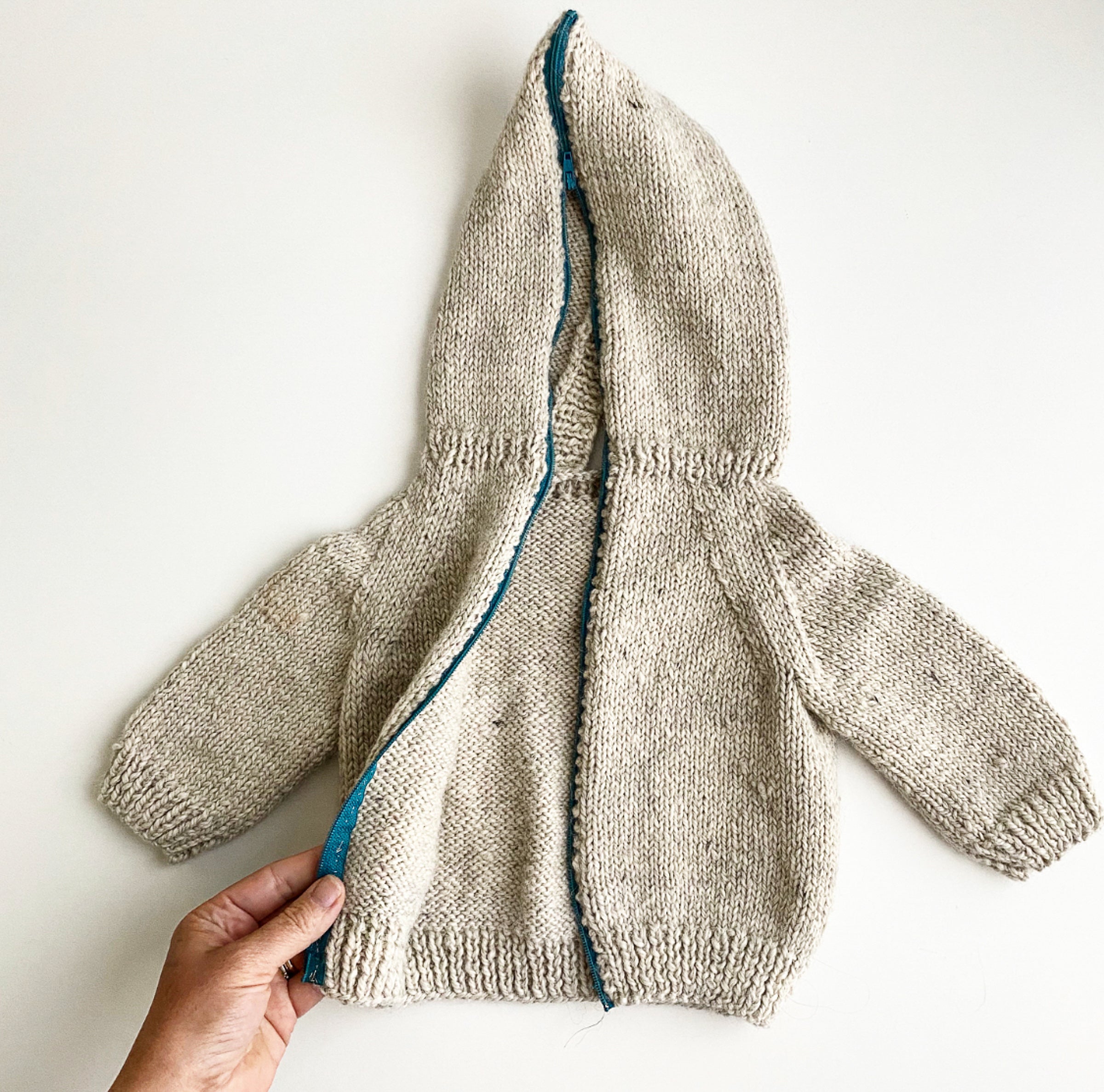 Cruz Hoody with Back Zipper Baby Sweater