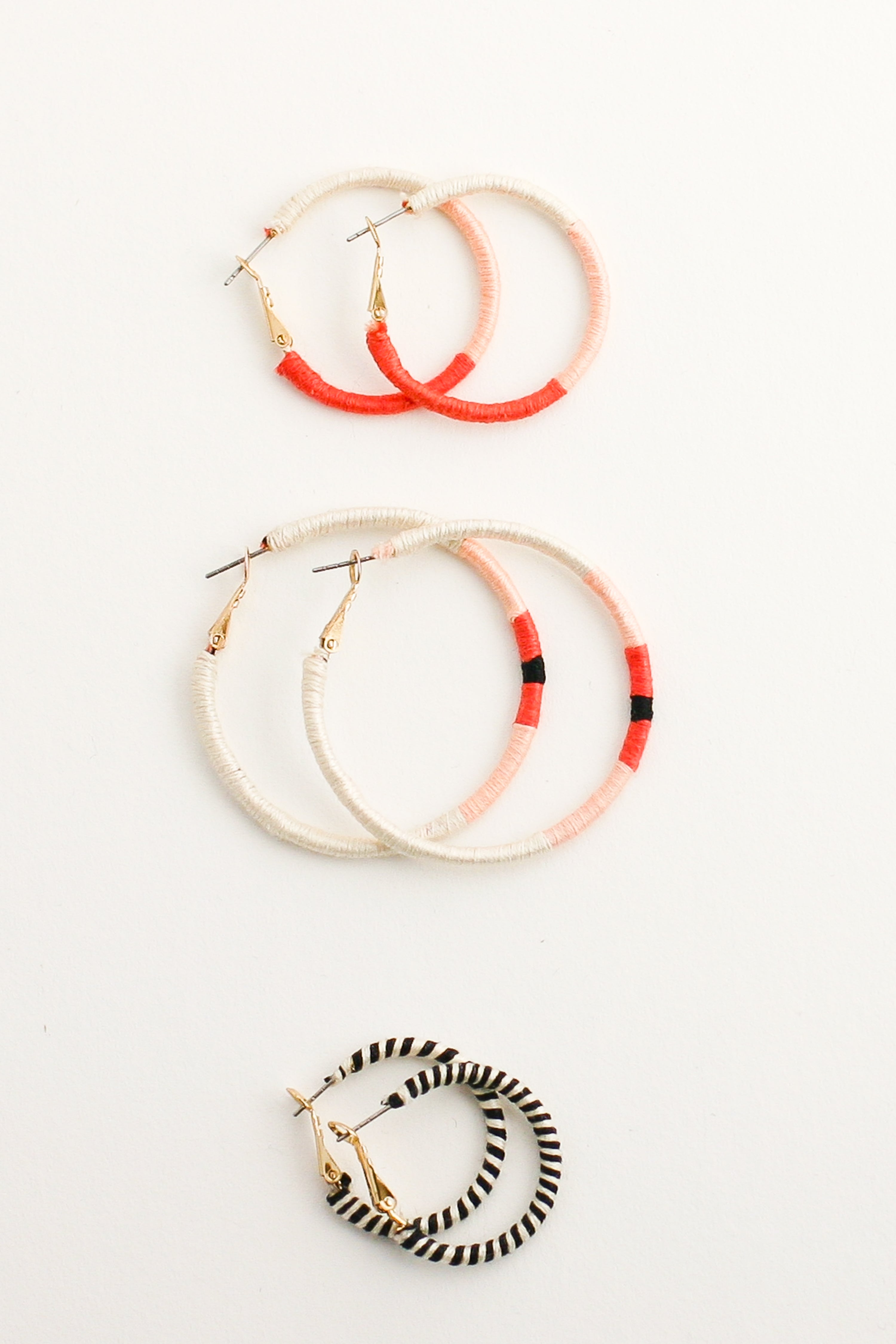 Embroidery Thread Wrapped Hoop Earrings DIY