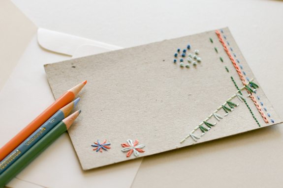 Hand Embroidered Note Cards - DIY