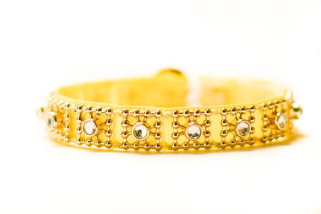 A Yellow Jeweled Bracelet - a year of handmade gift
