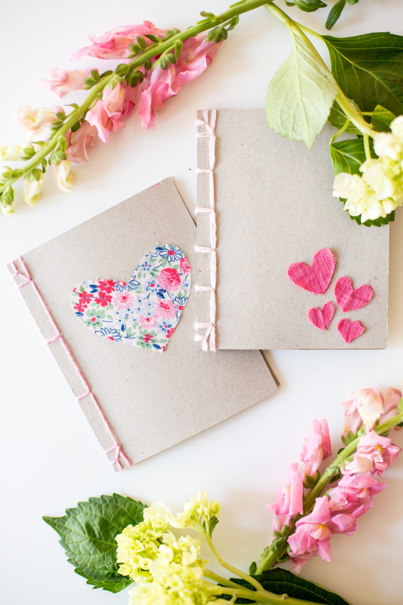 Heart Notebooks + Japanese Book Binding Tutorial