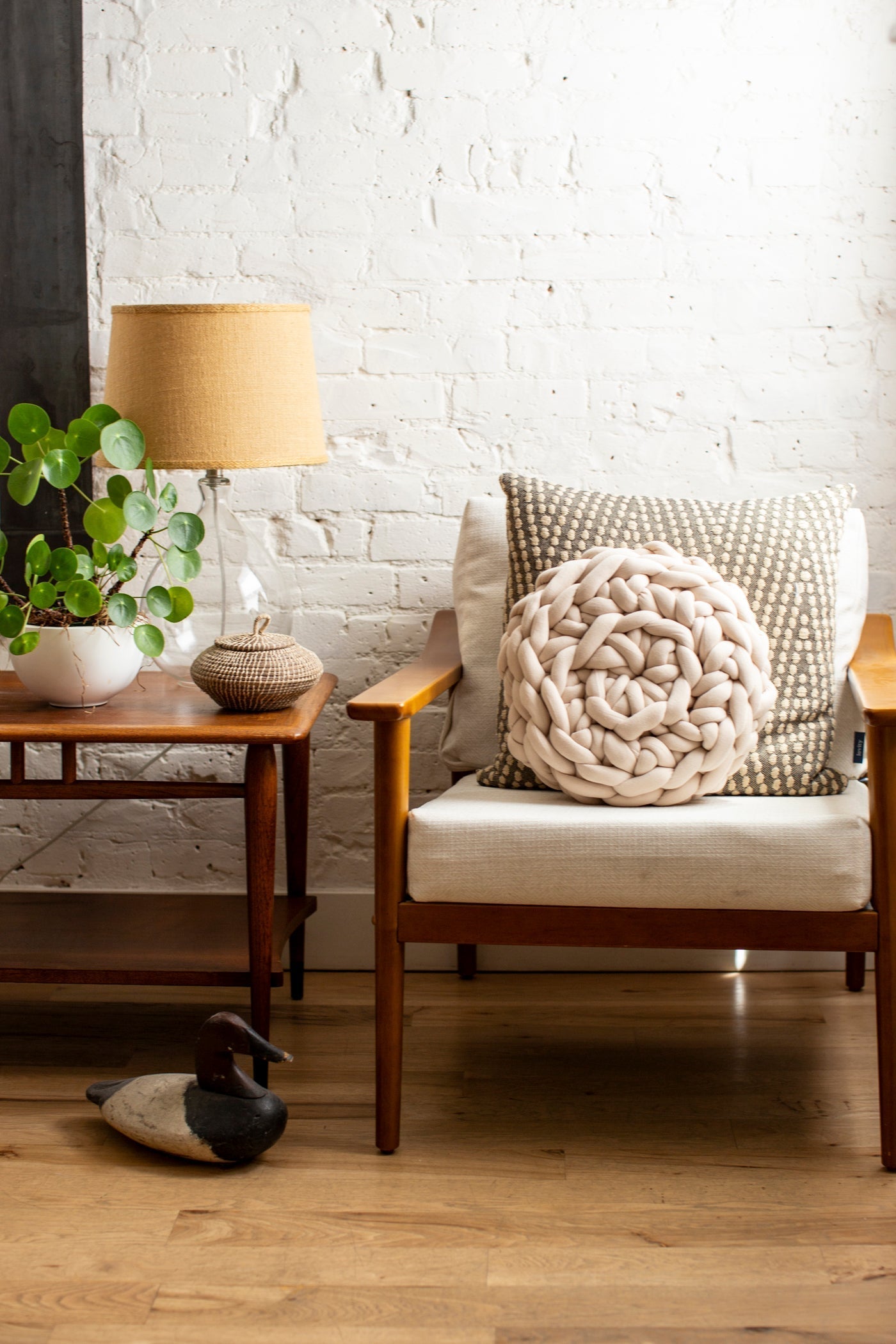 The Marta Crochet Pillow in Cotton Squish