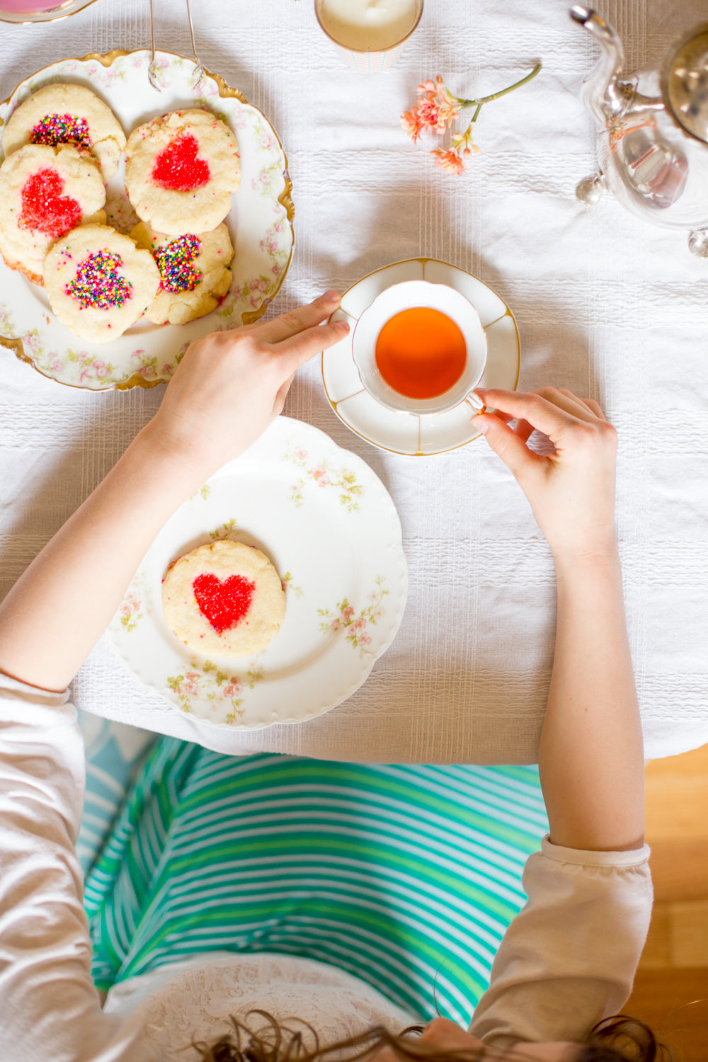 Heart Sugar Cookies + Valentine's Tea Party