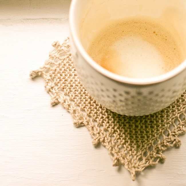 Cozy Linen Coasters - A Quick Knit Gift