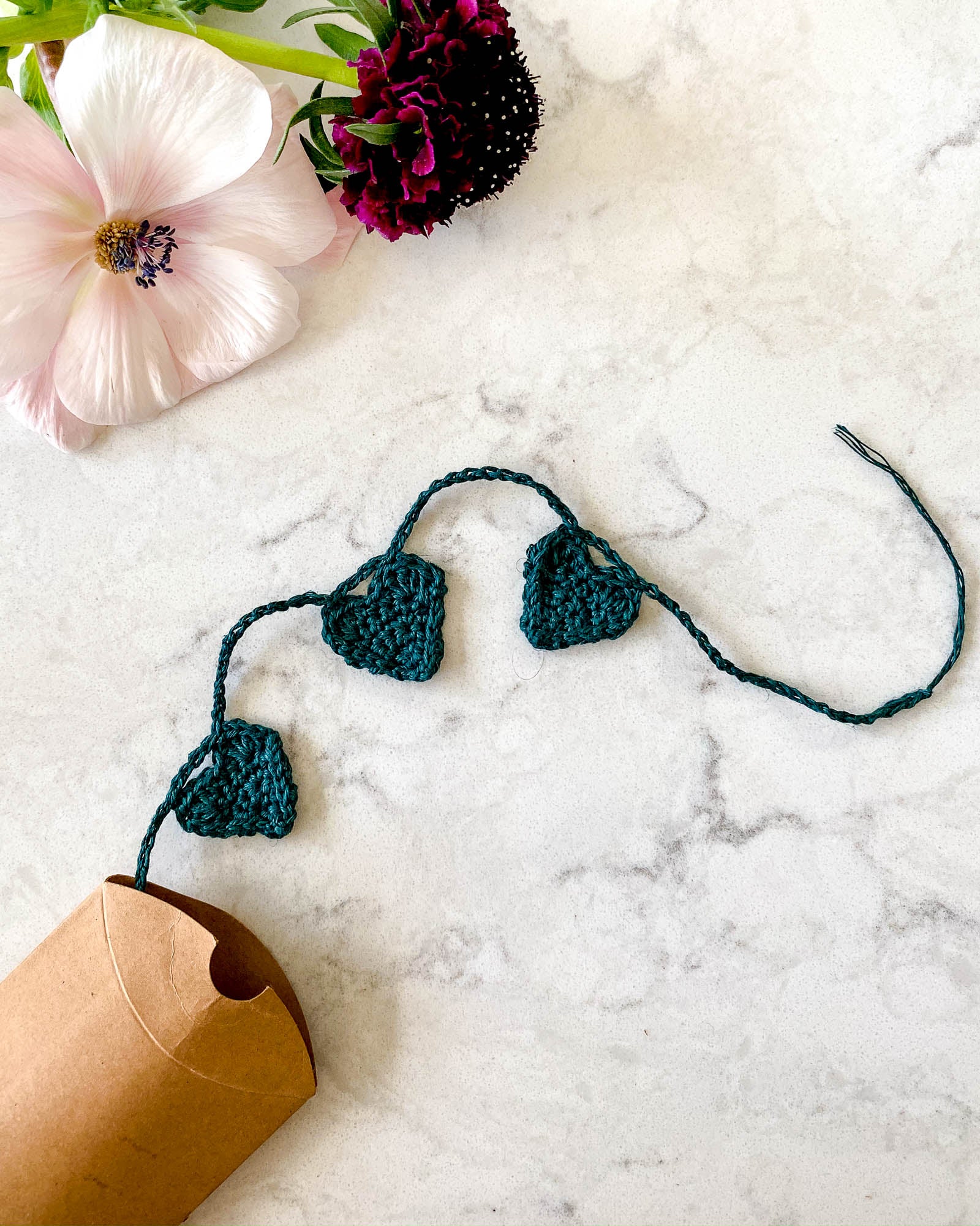 Crochet Mini-Heart Garland Kit and Pattern