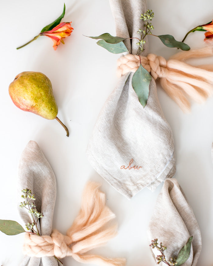 Embroidered Monogram Napkins