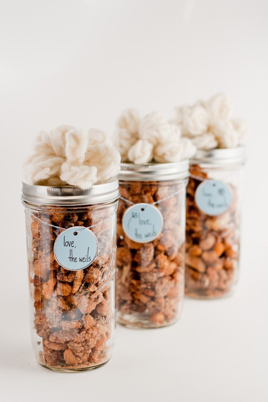 Finger Knit Yarn Gift Bows