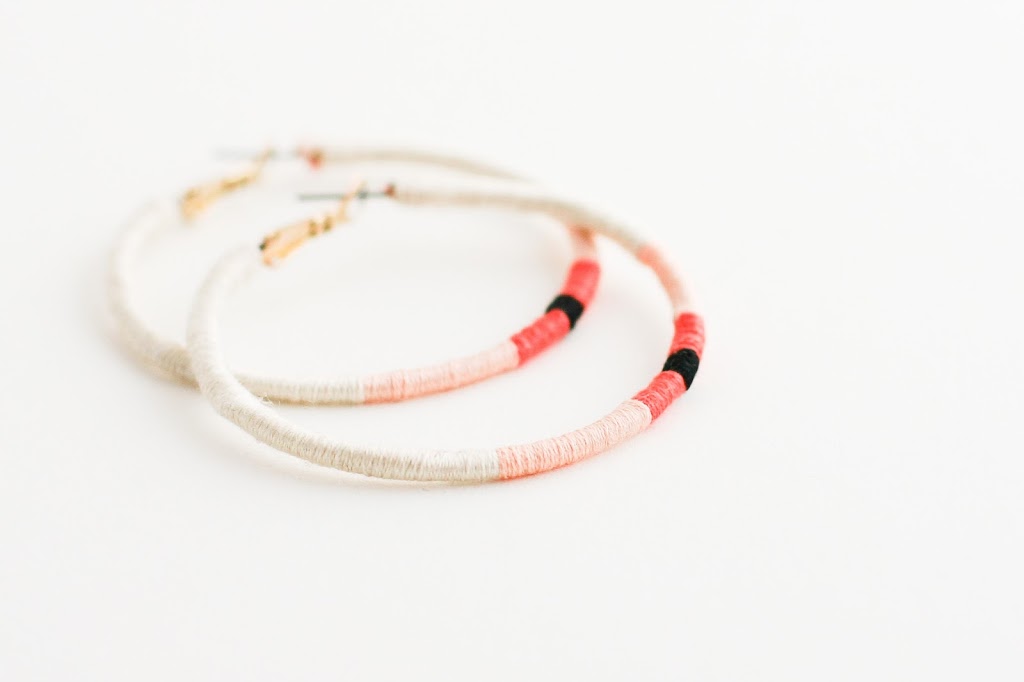 Embroidery Thread Wrapped Hoop Earrings–a Finish Fifty Project