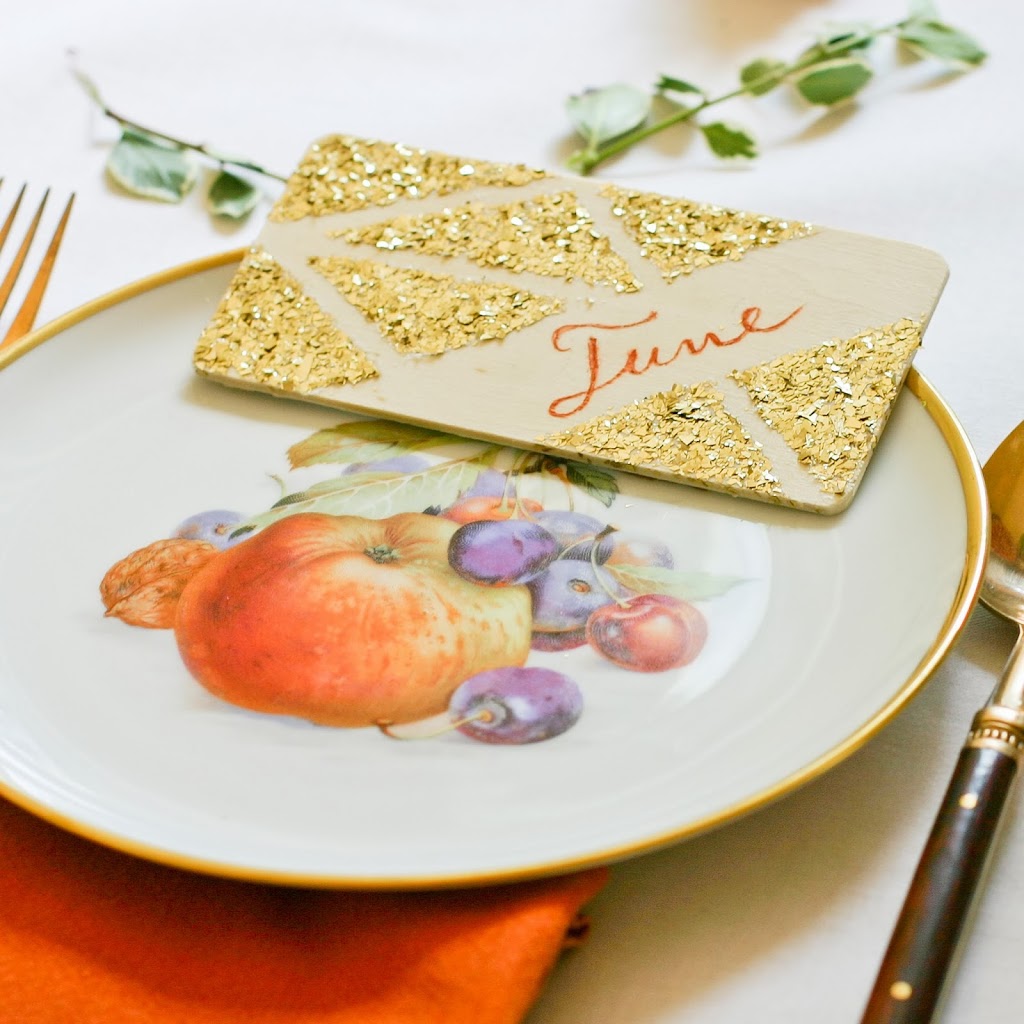 DIY Geo Chalkboard Place Cards
