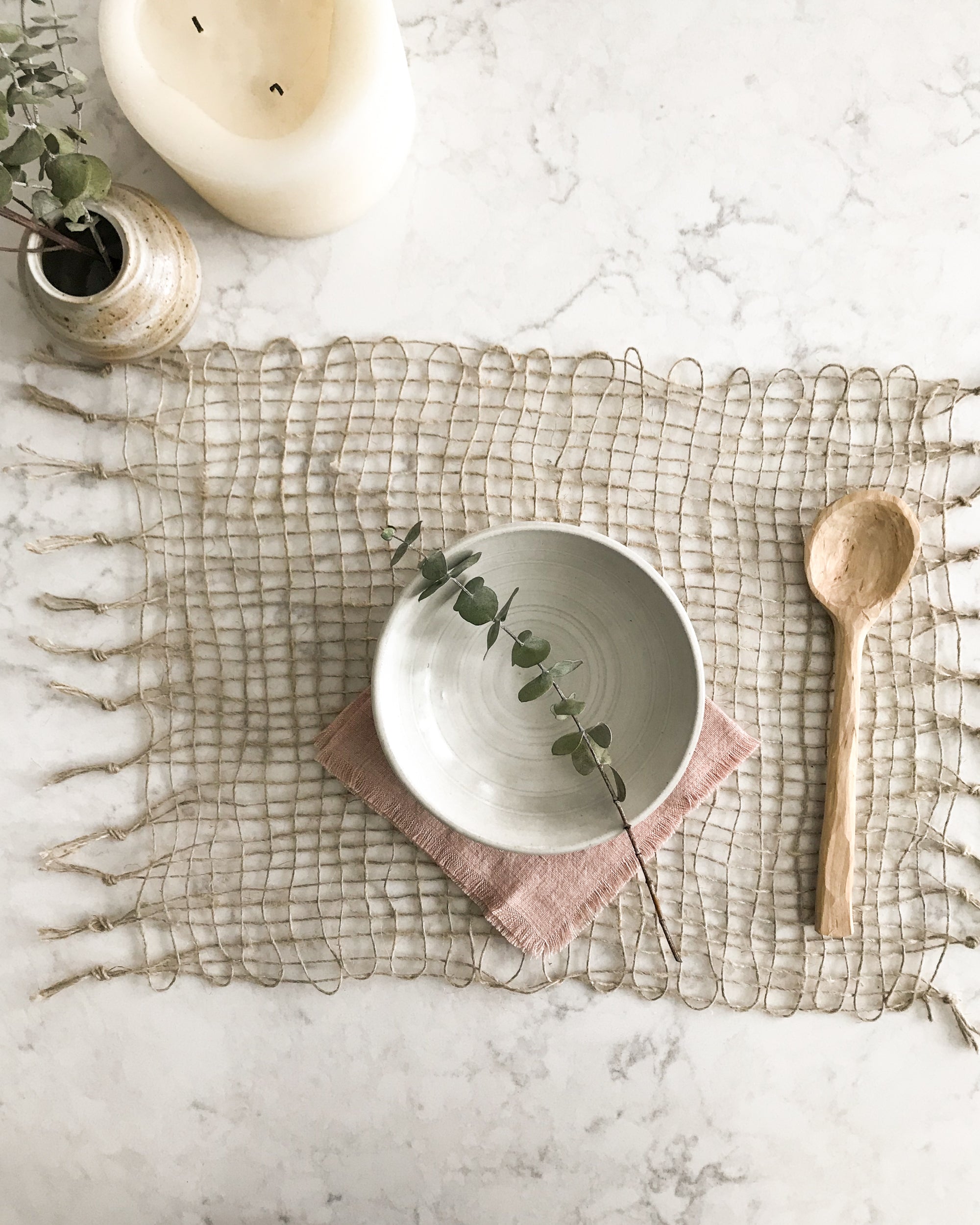Alternative Yarn for No Loom Open Weave Placemats