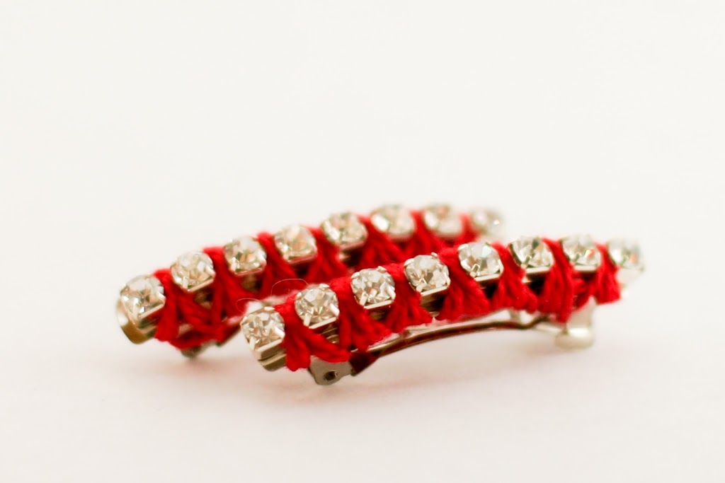 Day 8: Rhinestone Barrettes - a diy hair accessory