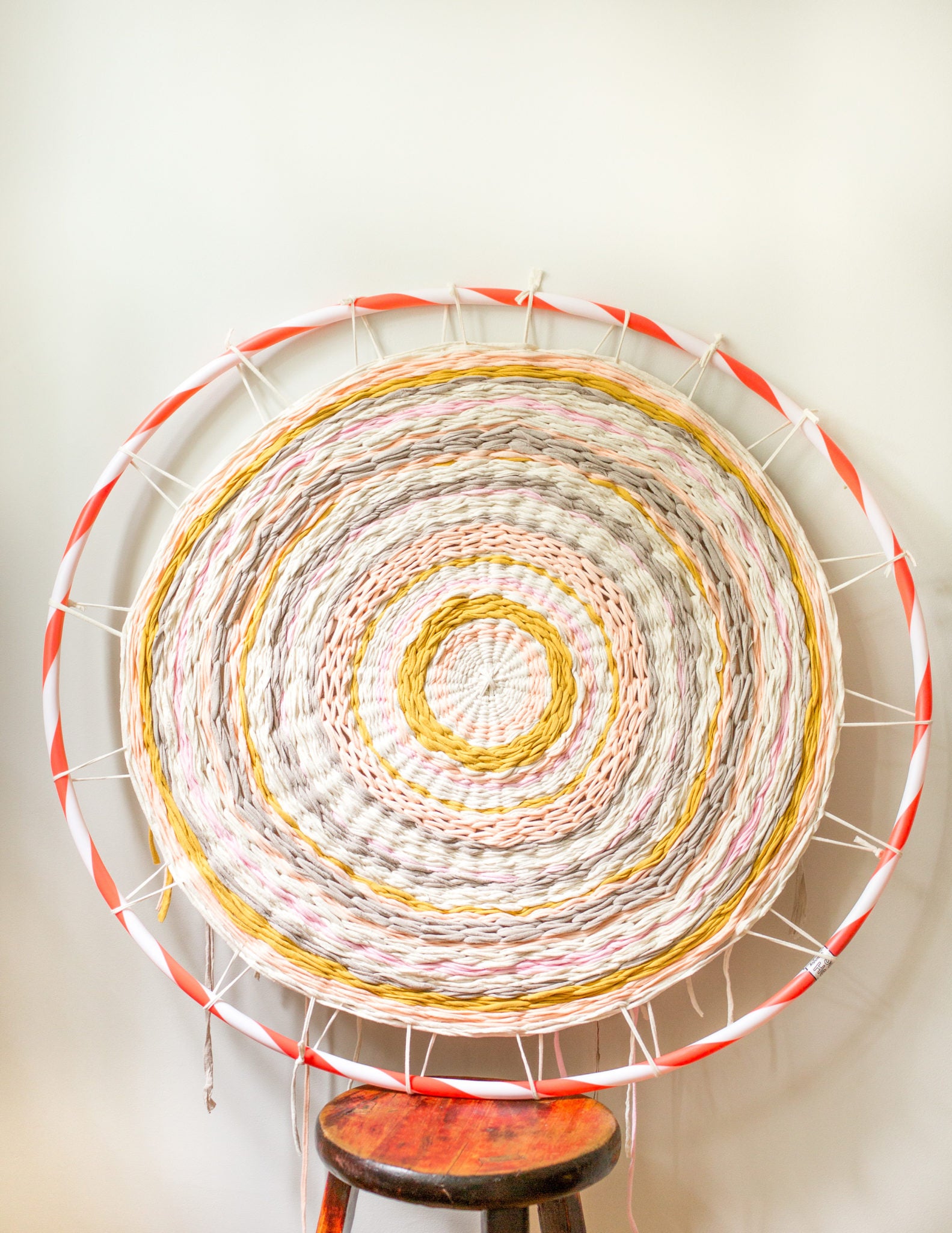 Woven Hula Hoop Rug