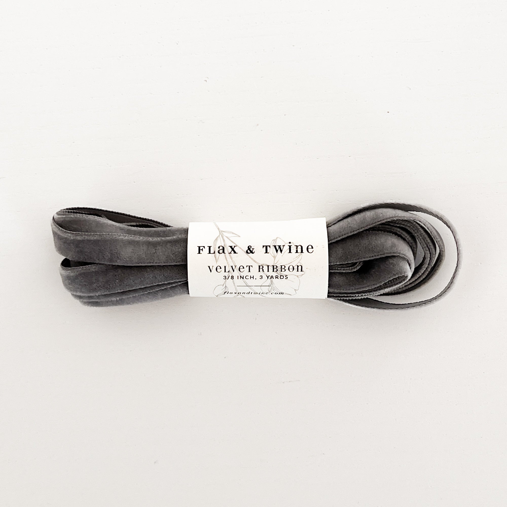 Flax & Twine 3/8" Velvet Ribbon