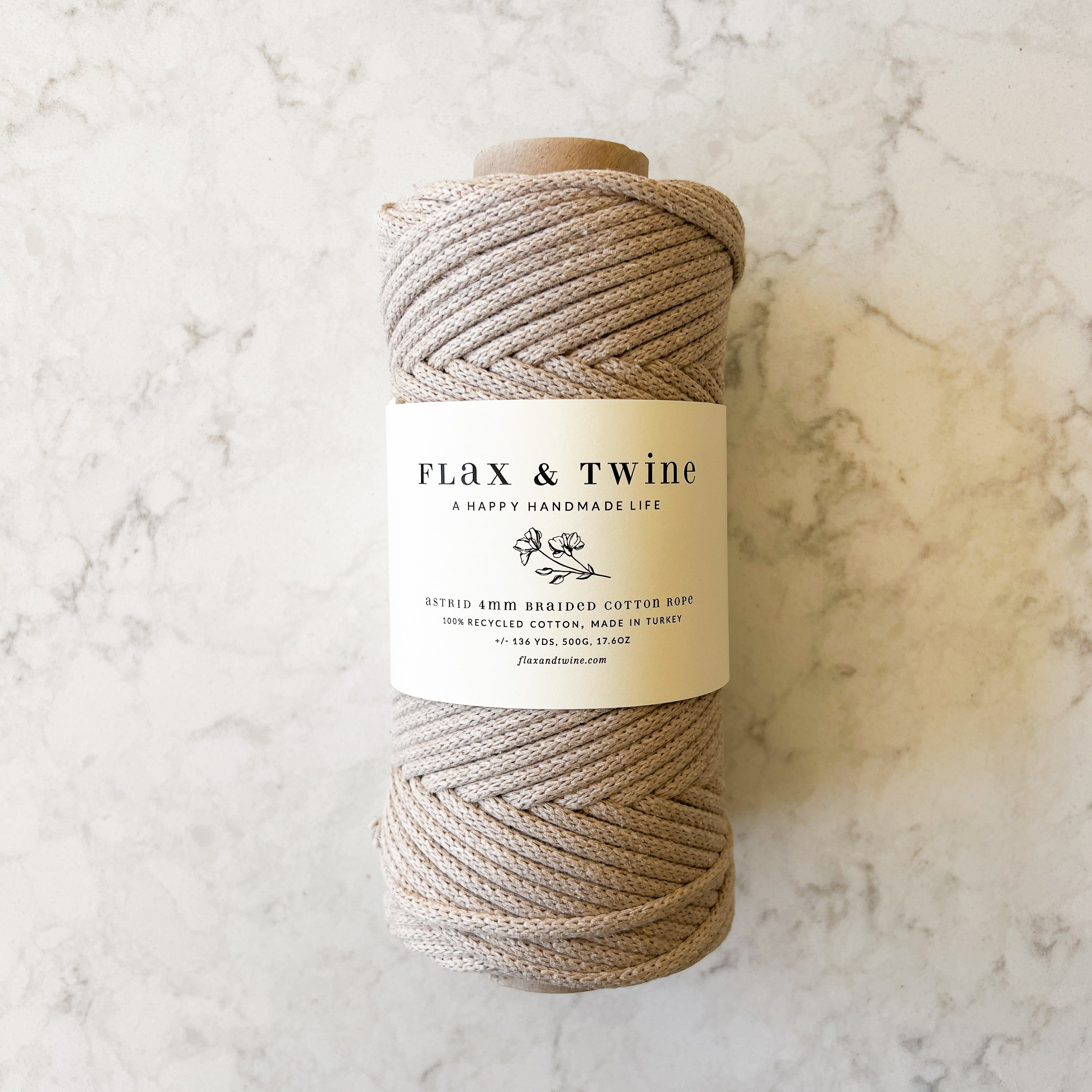 Flax & Twine 4mm Astrid Braided Cotton Rope