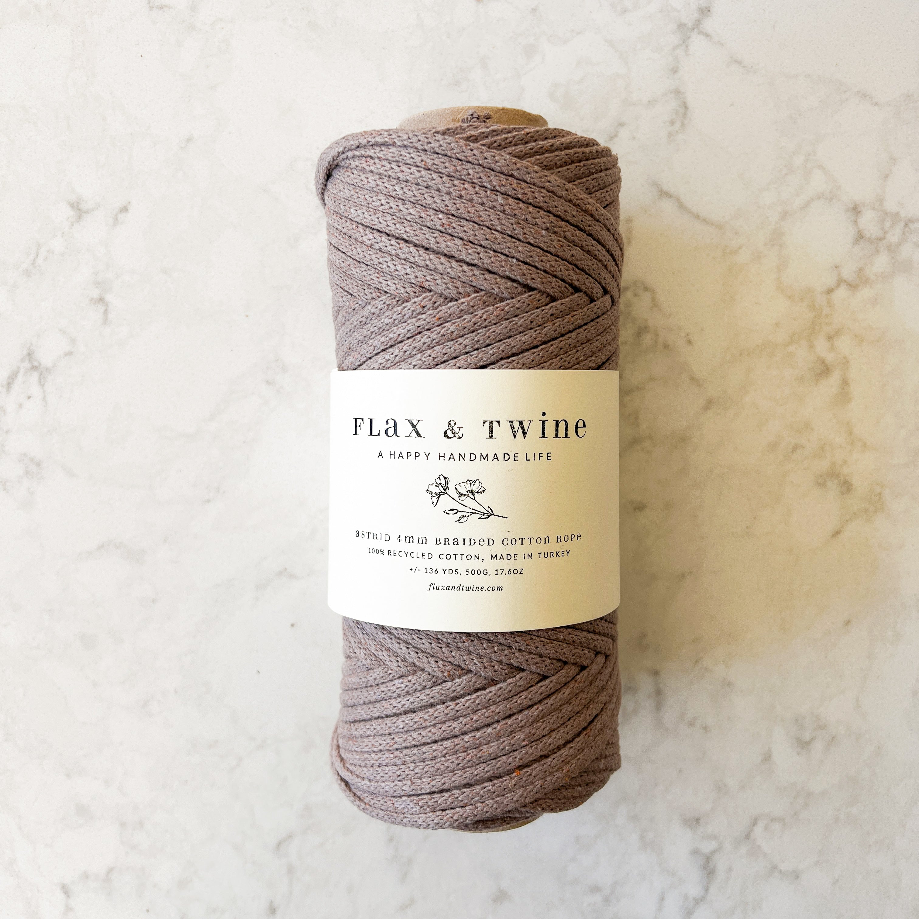 Flax & Twine 4mm Astrid Braided Cotton Rope