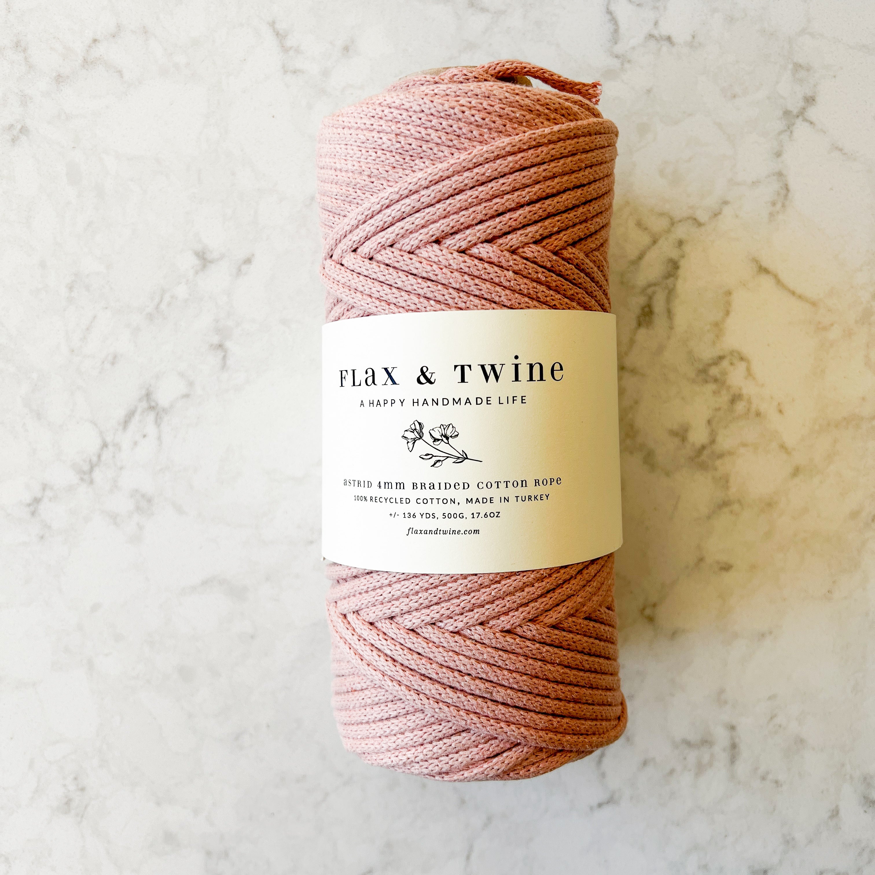 Flax & Twine 4mm Astrid Braided Cotton Rope