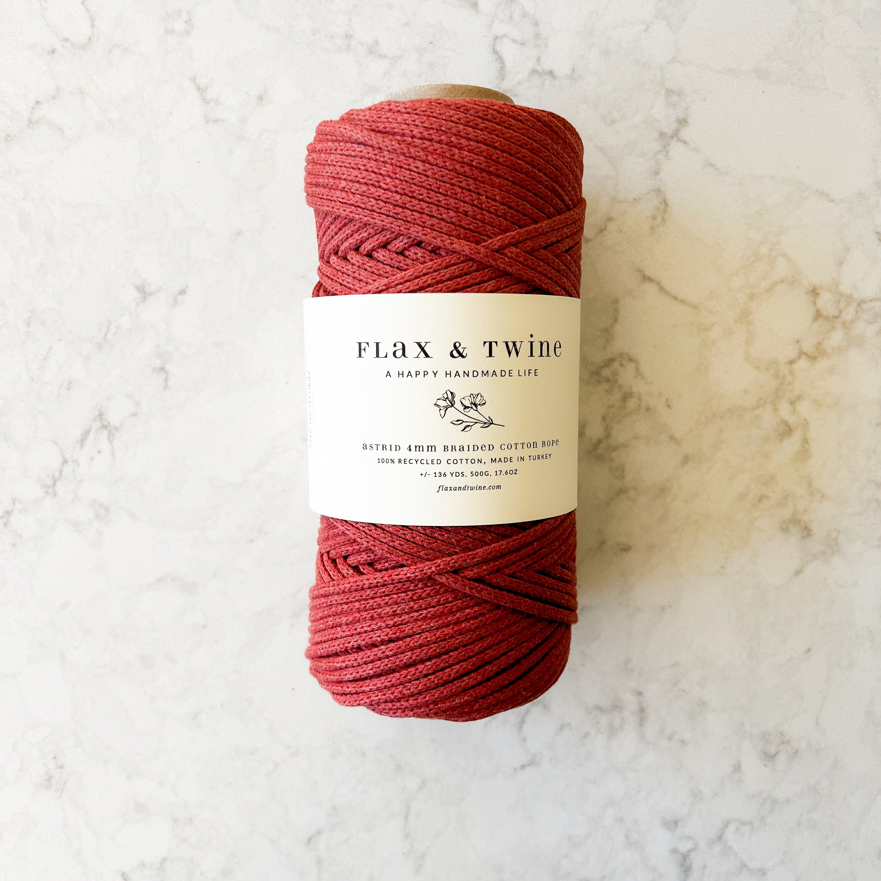 Flax & Twine 4mm Astrid Braided Cotton Rope