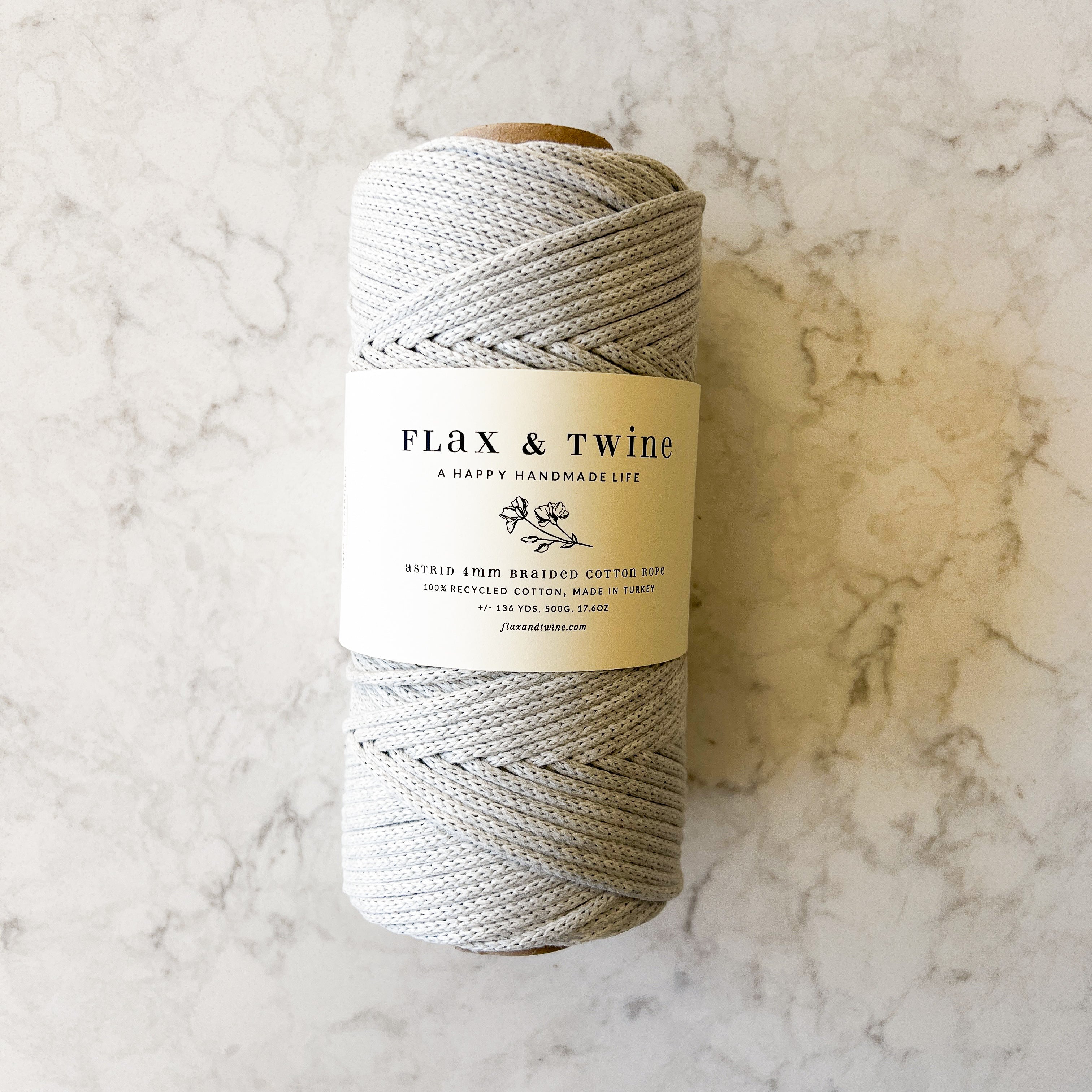 Flax & Twine 4mm Astrid Braided Cotton Rope