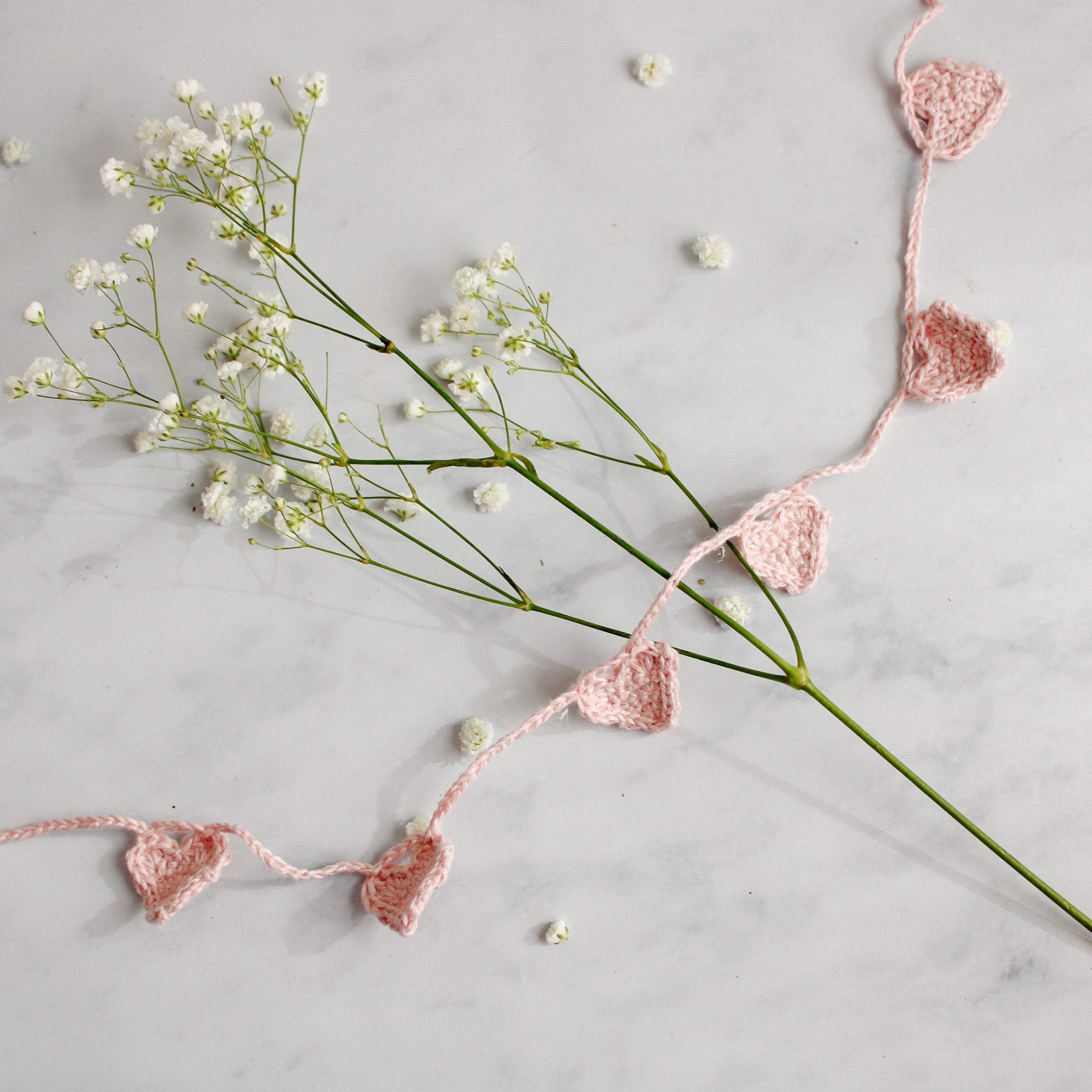 Tiny Crochet Heart Garland Kit