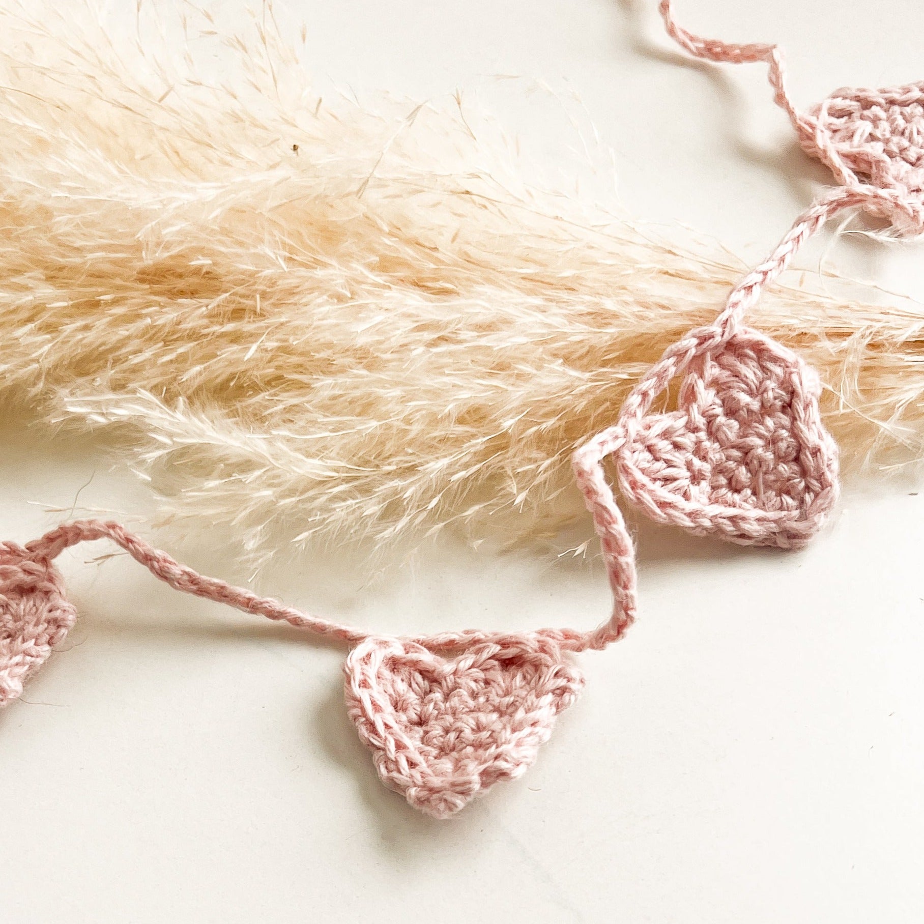 Tiny Crochet Heart Garland Pattern
