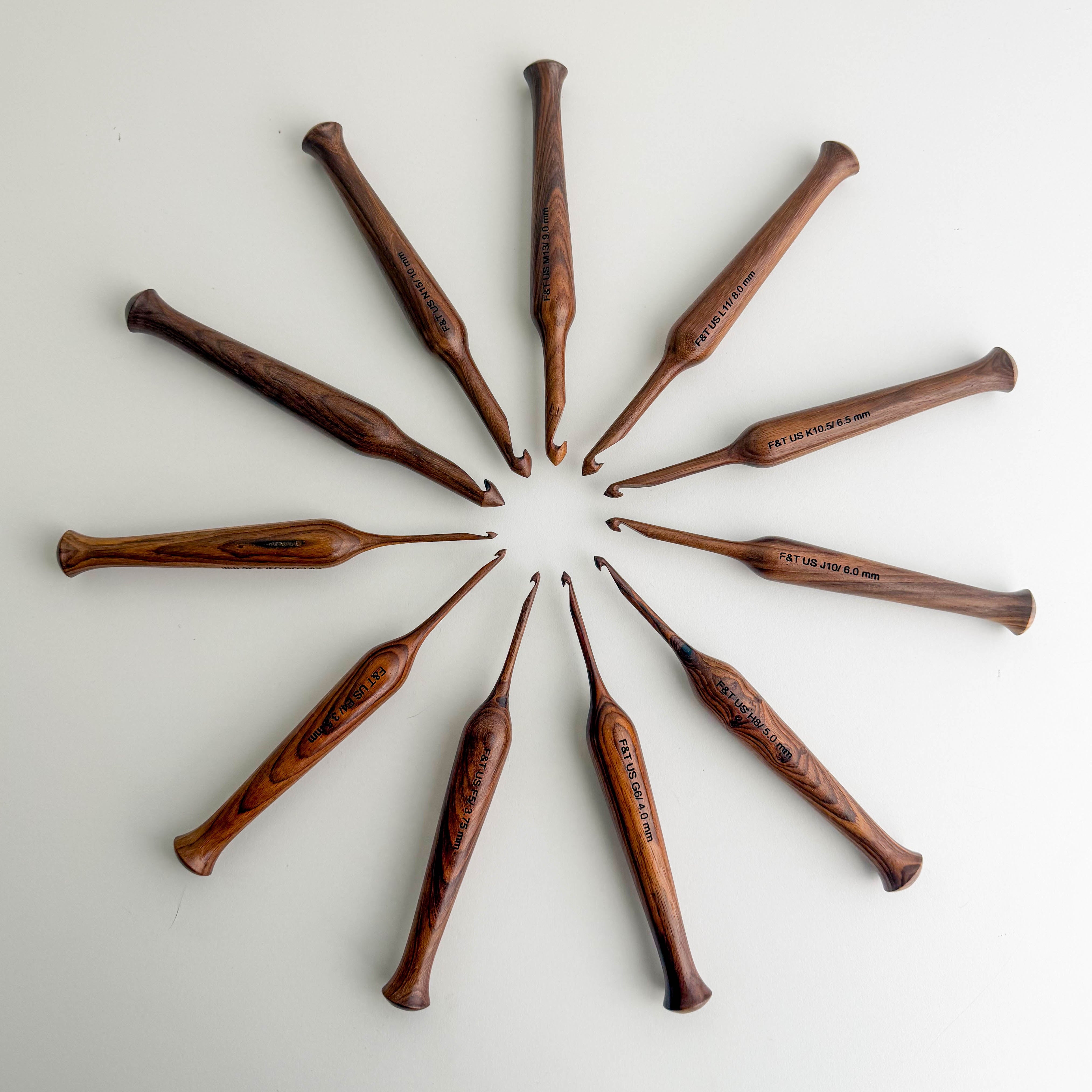 Flax & Twine Rosewood Crochet Hooks