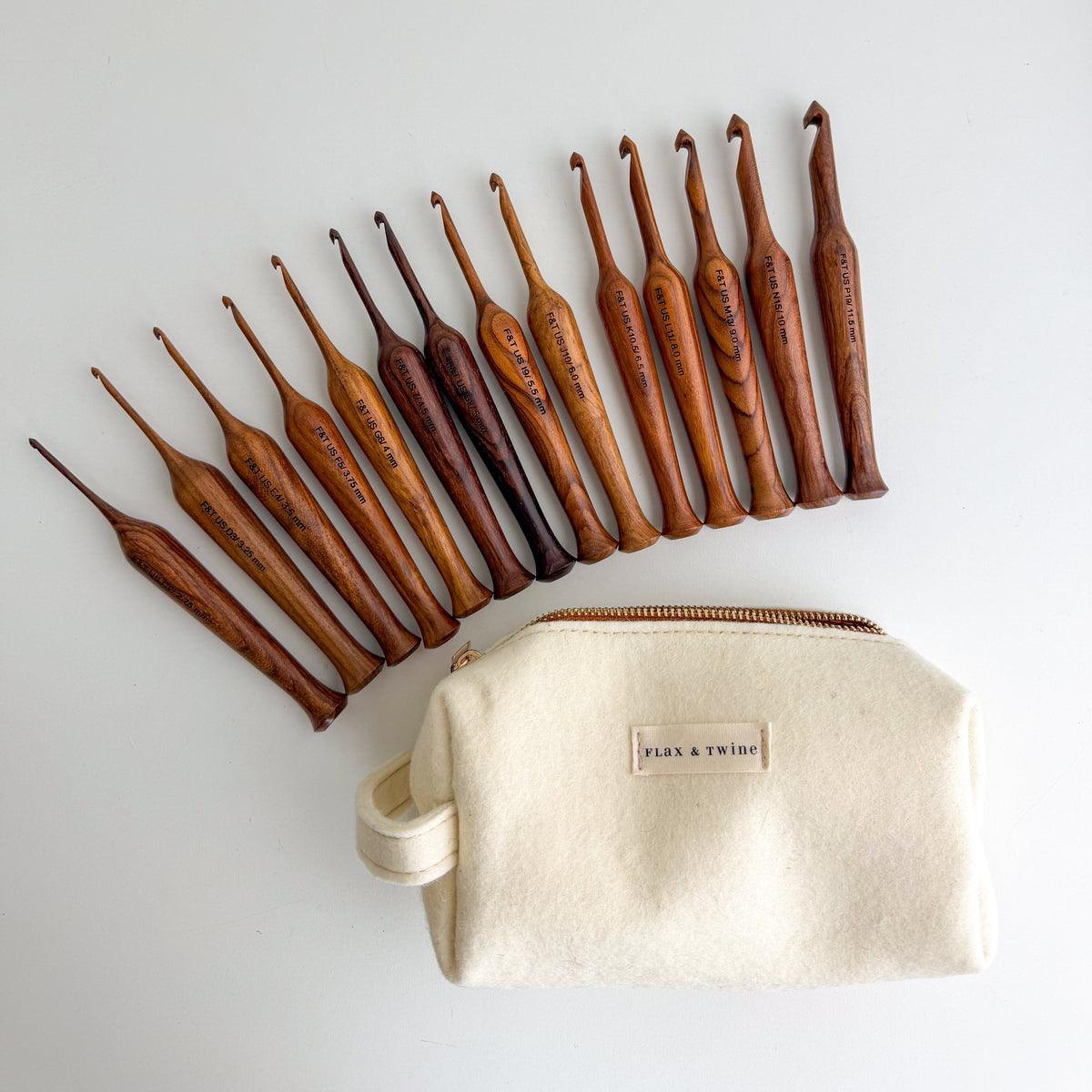 Flax & Twine Rosewood Crochet Hooks