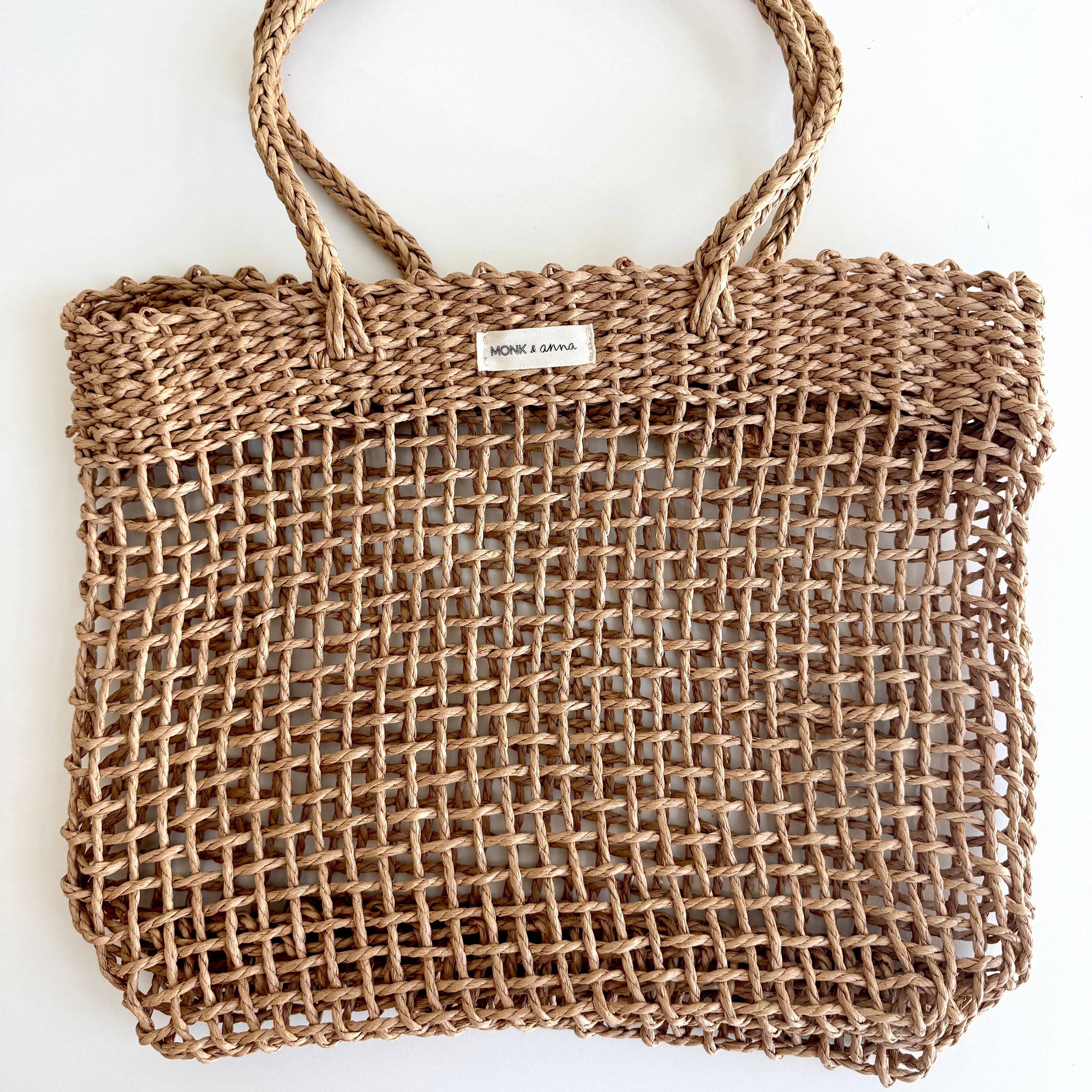 Monk + Anna Akeru Woven Straw Bag