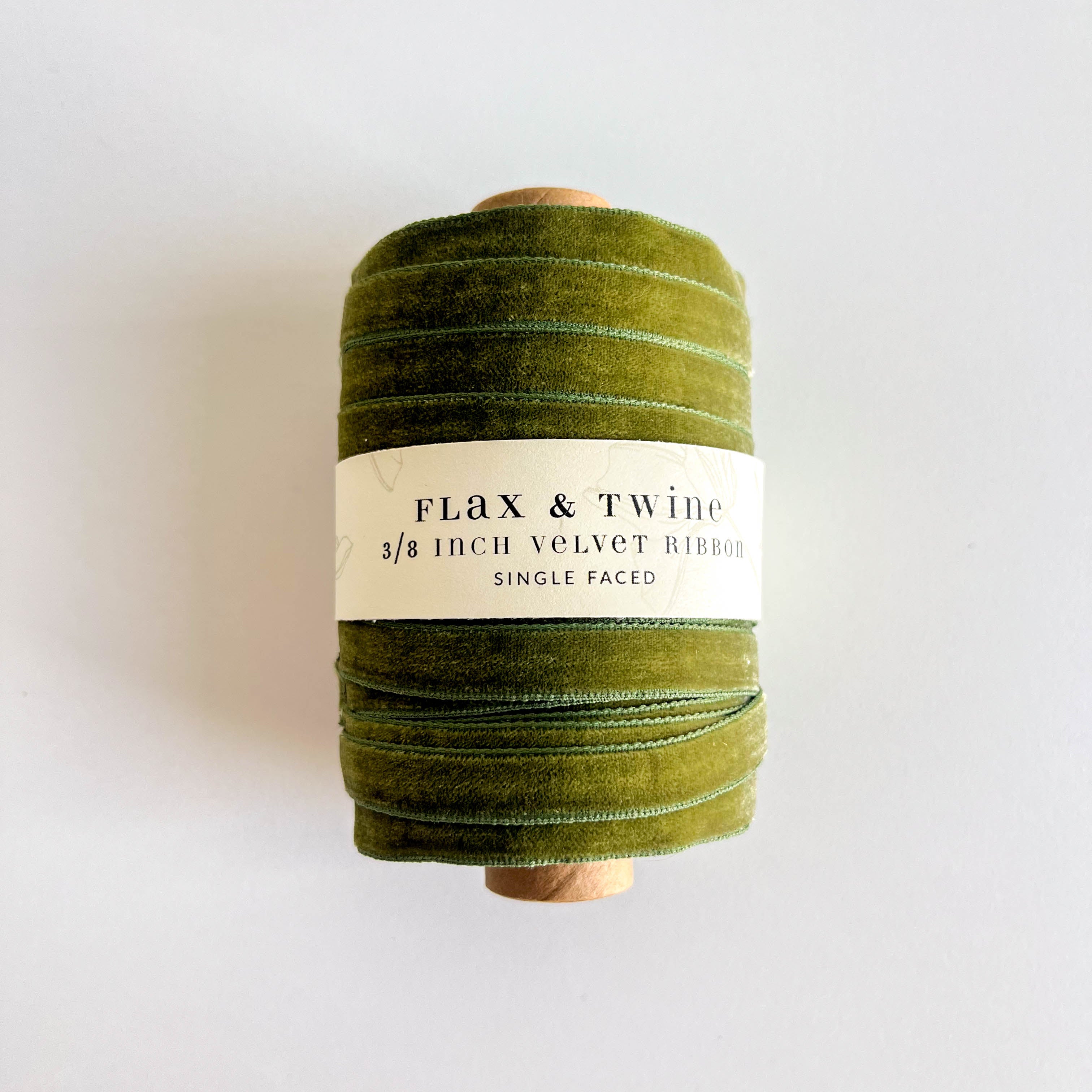 Flax & Twine 3/8" Velvet Ribbon