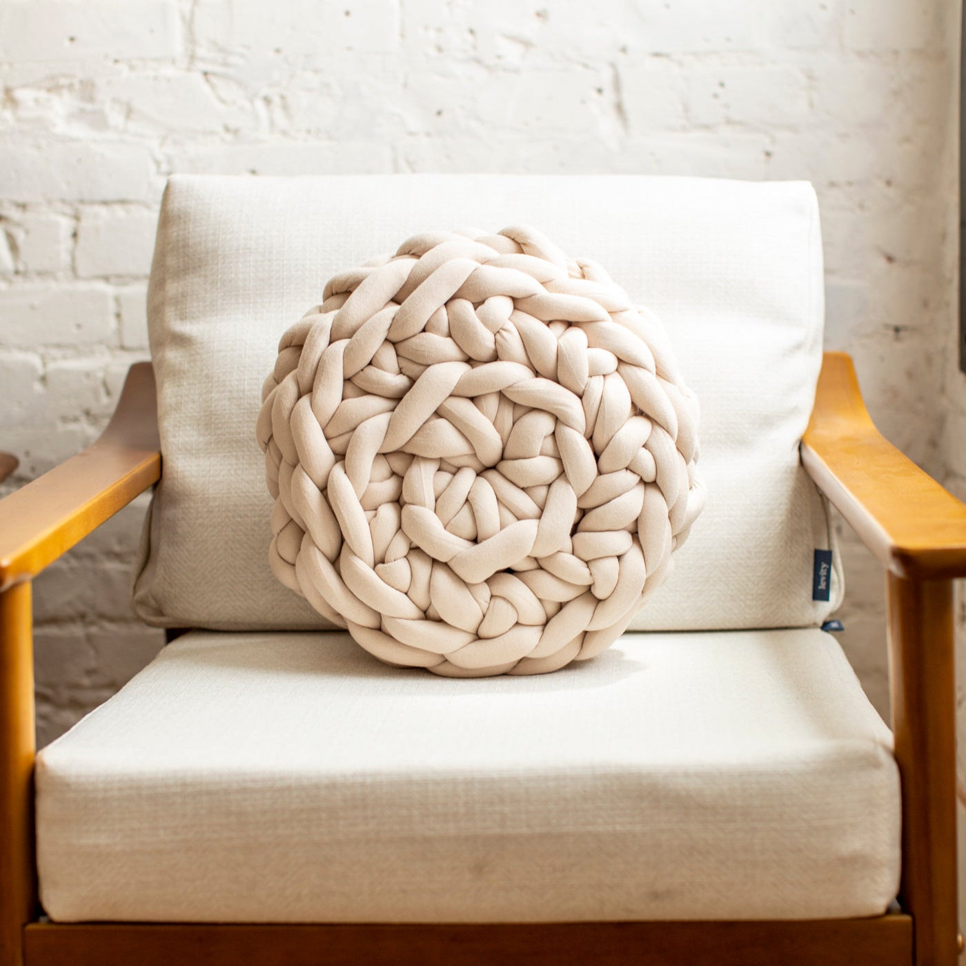 Hand Crochet Round Throw Pillow Kit