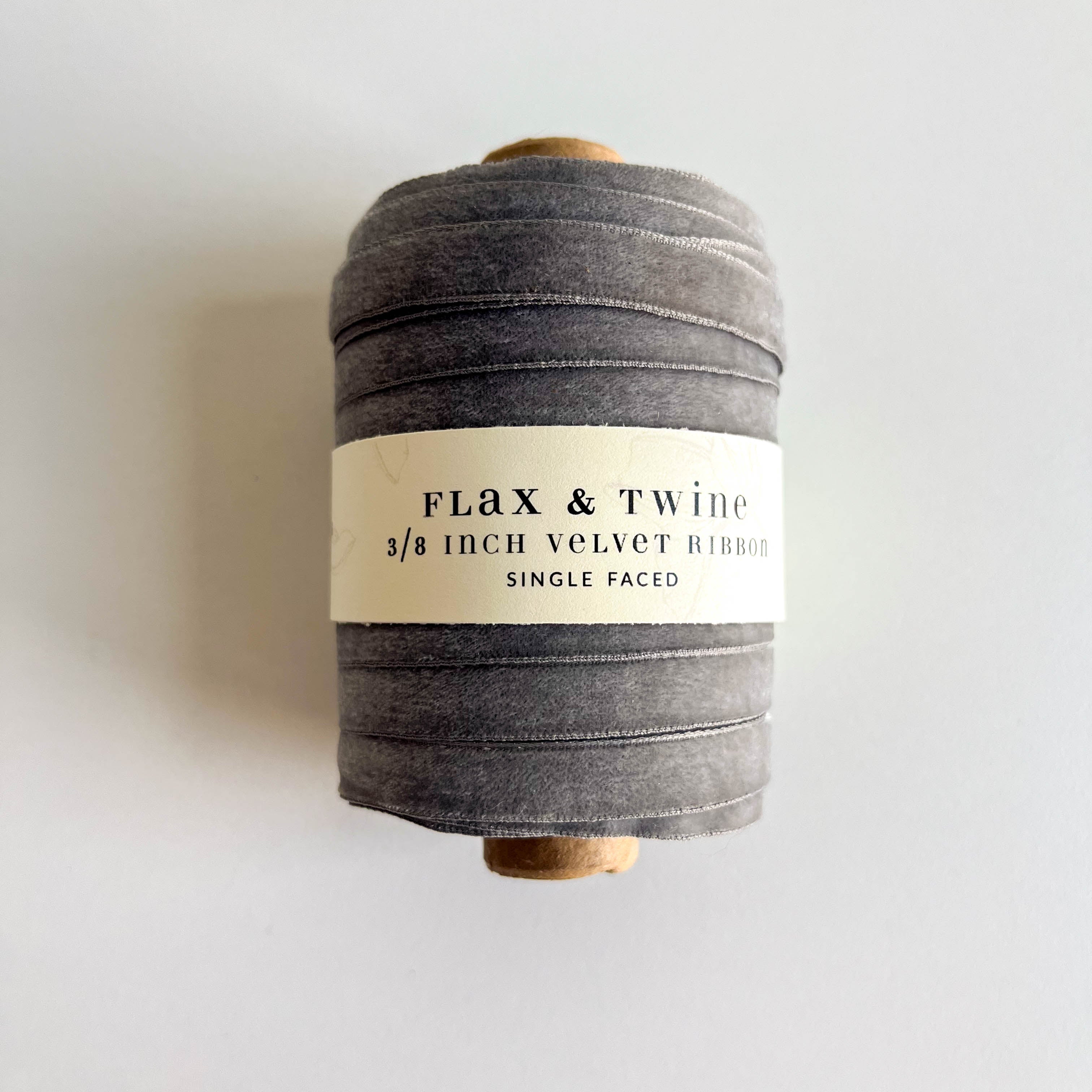 Flax & Twine 3/8" Velvet Ribbon