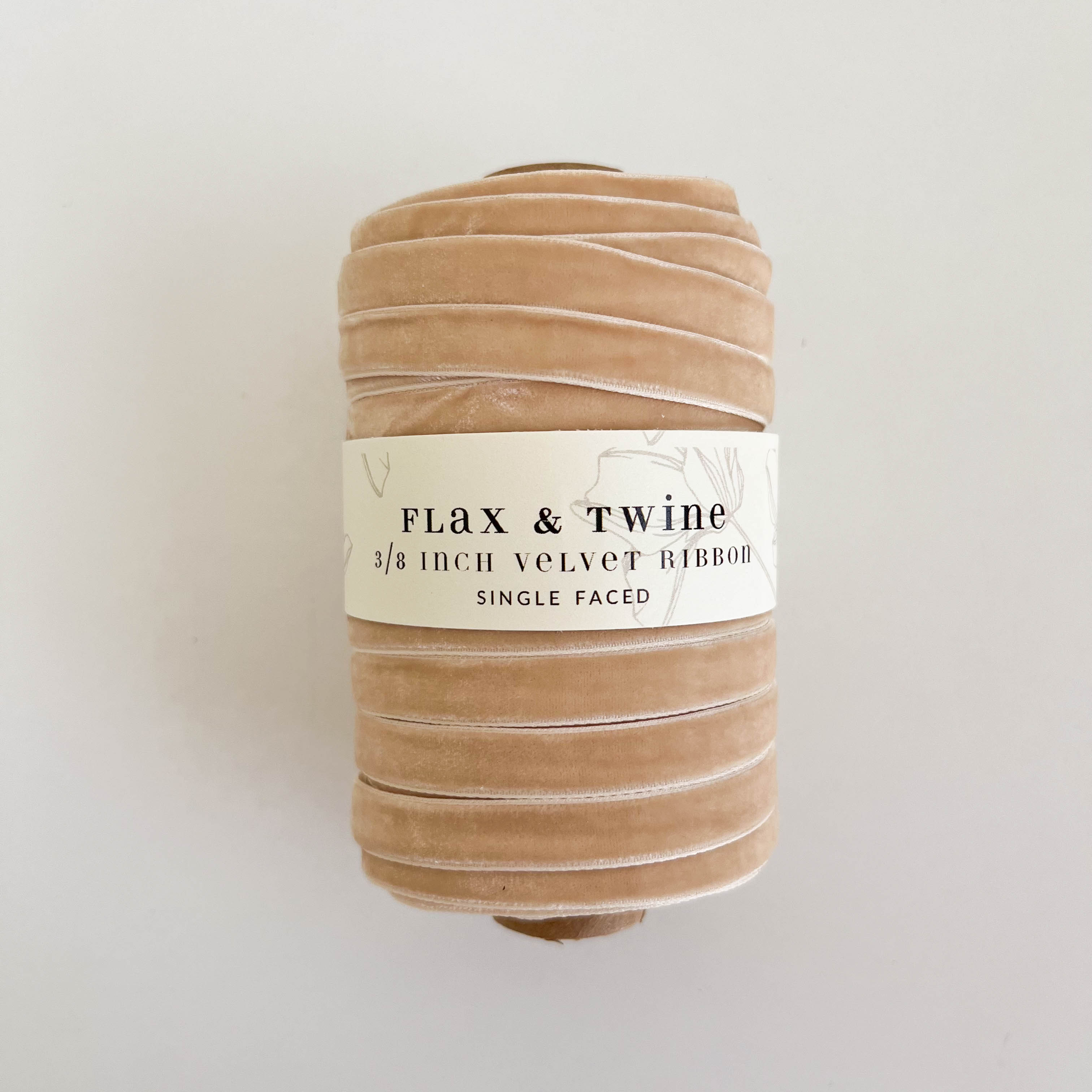 Flax & Twine 3/8" Velvet Ribbon
