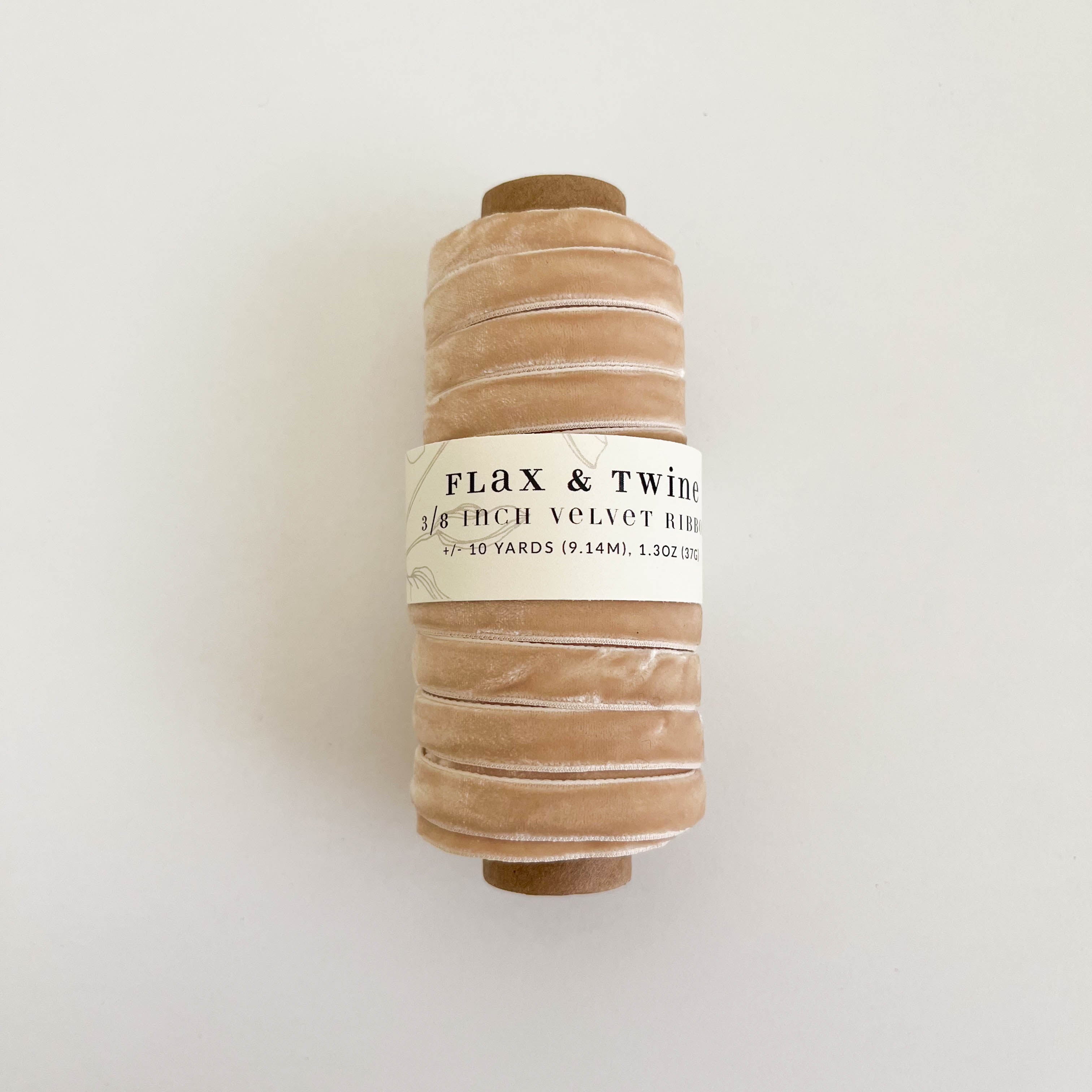 Flax & Twine 3/8" Velvet Ribbon