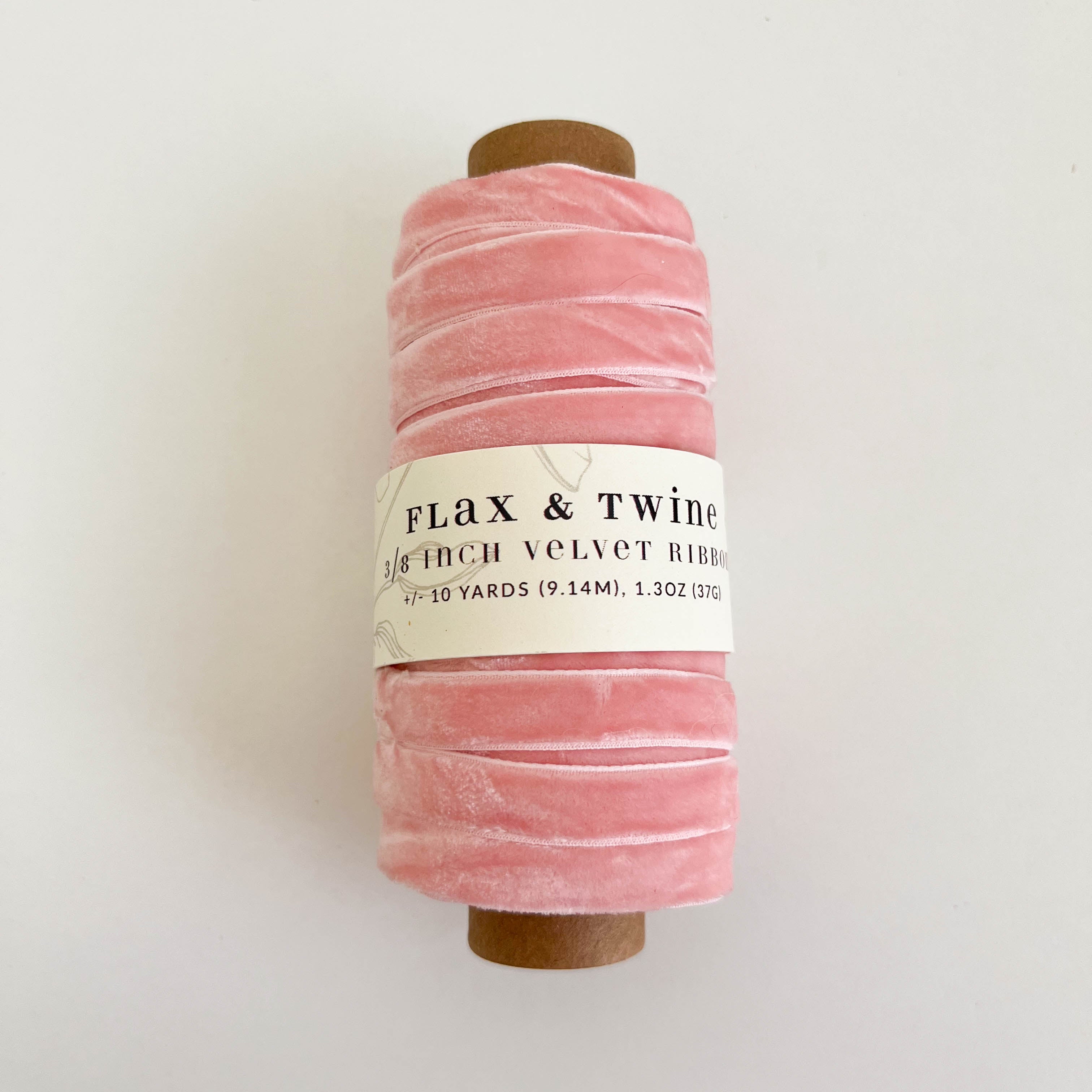 Flax & Twine 3/8" Velvet Ribbon