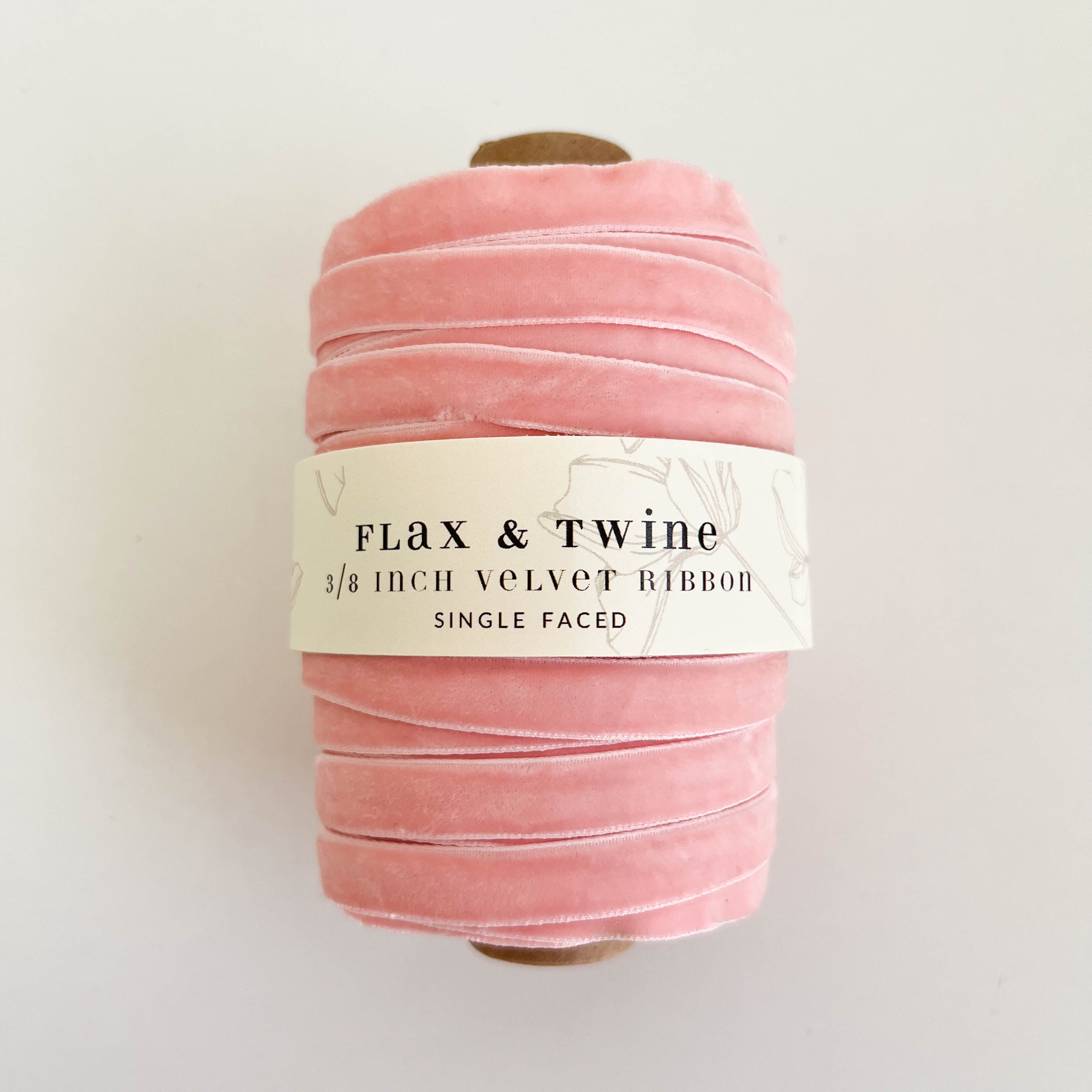 Flax & Twine 3/8" Velvet Ribbon