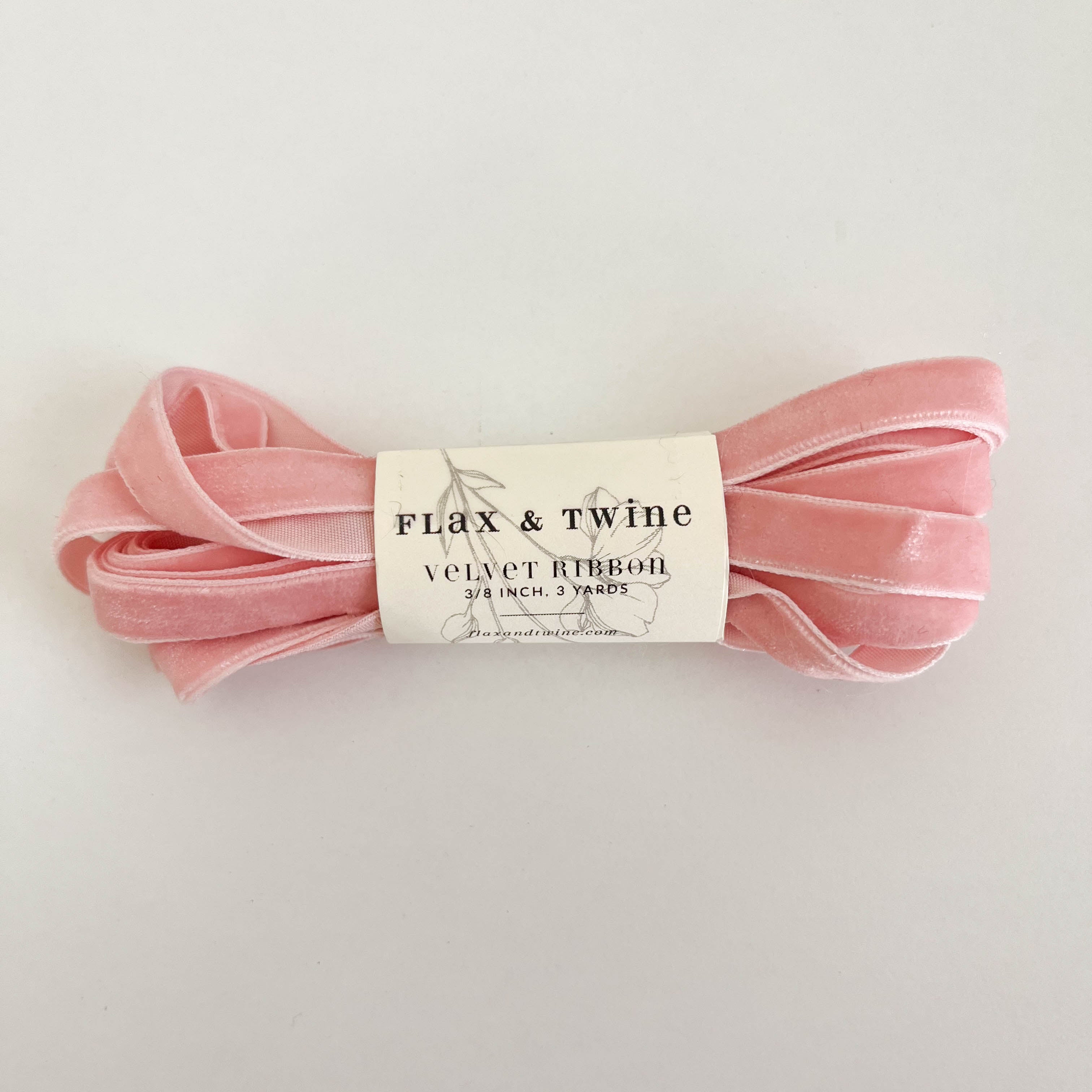 Flax & Twine 3/8" Velvet Ribbon