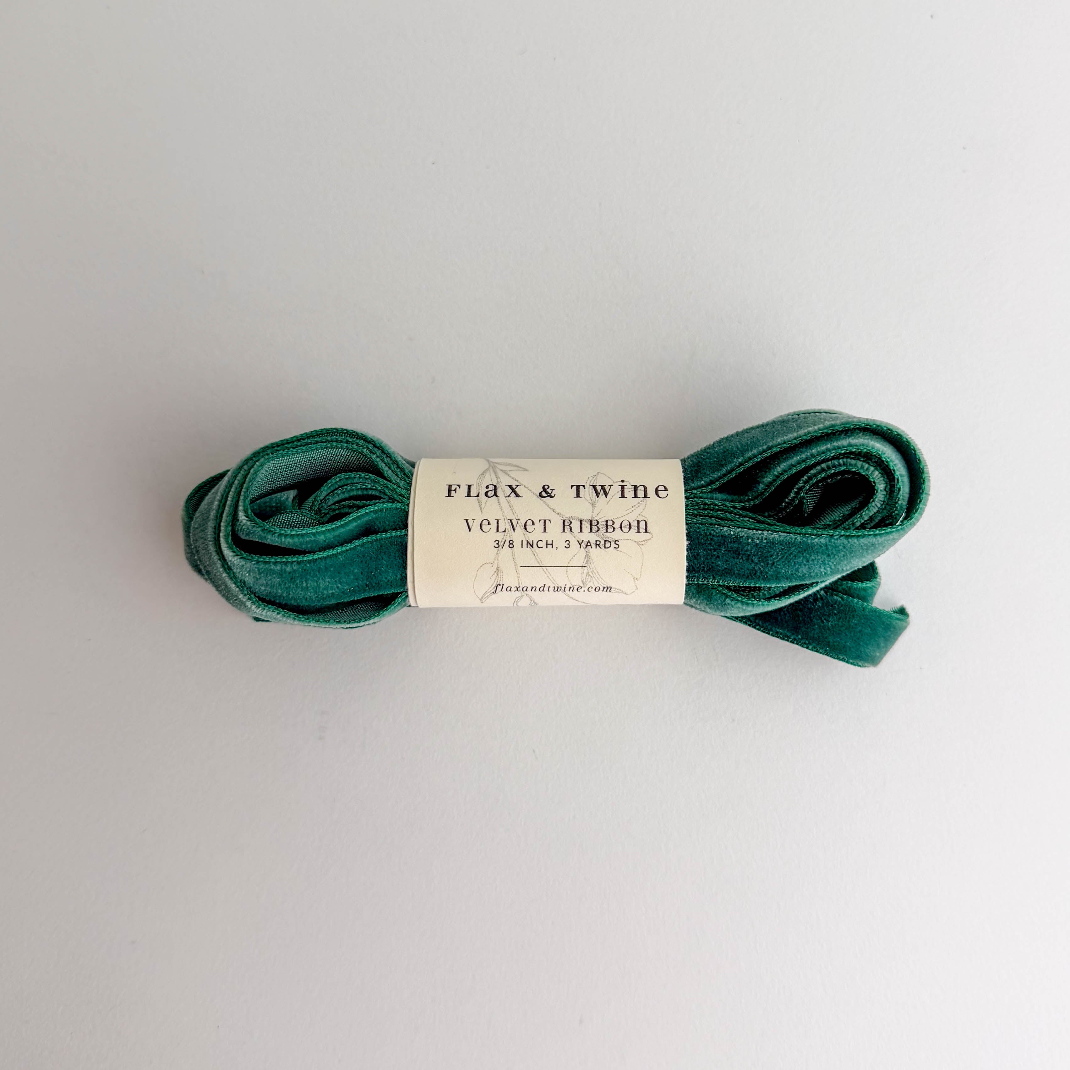 Flax & Twine 3/8" Velvet Ribbon