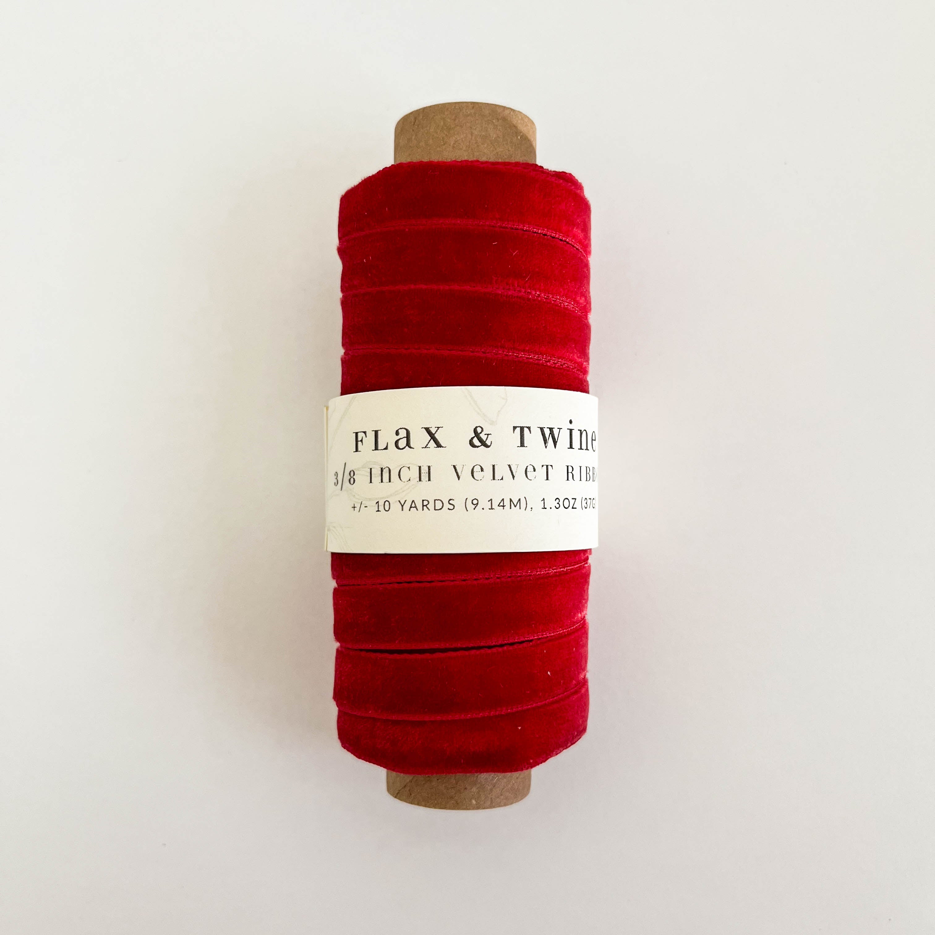 Flax & Twine 3/8" Velvet Ribbon