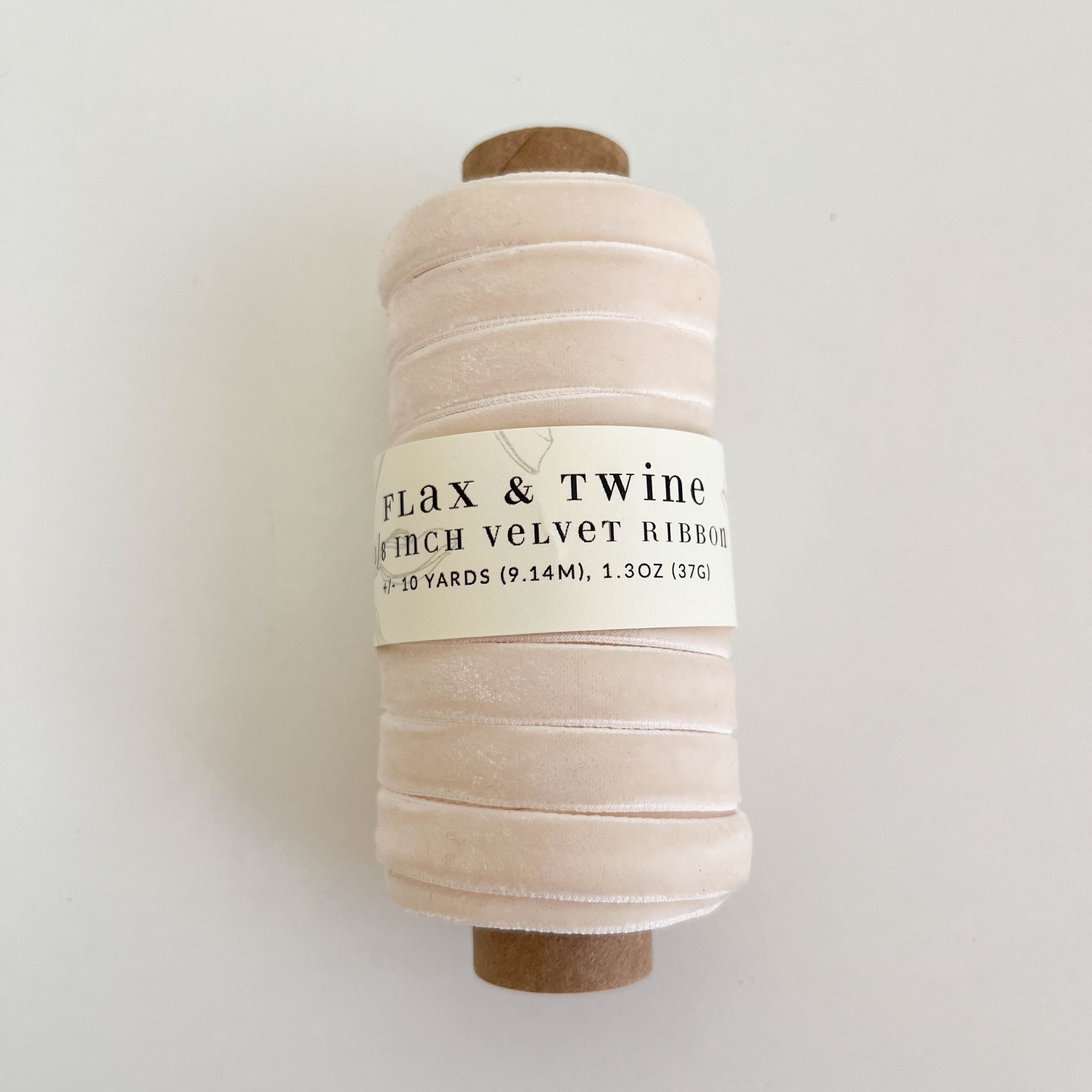 Flax & Twine 3/8" Velvet Ribbon