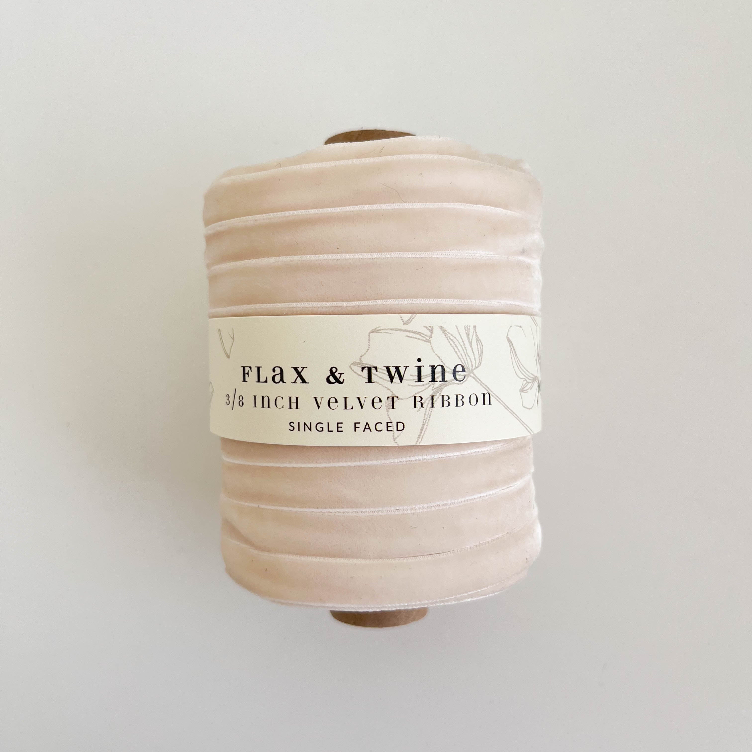 Flax & Twine 3/8" Velvet Ribbon