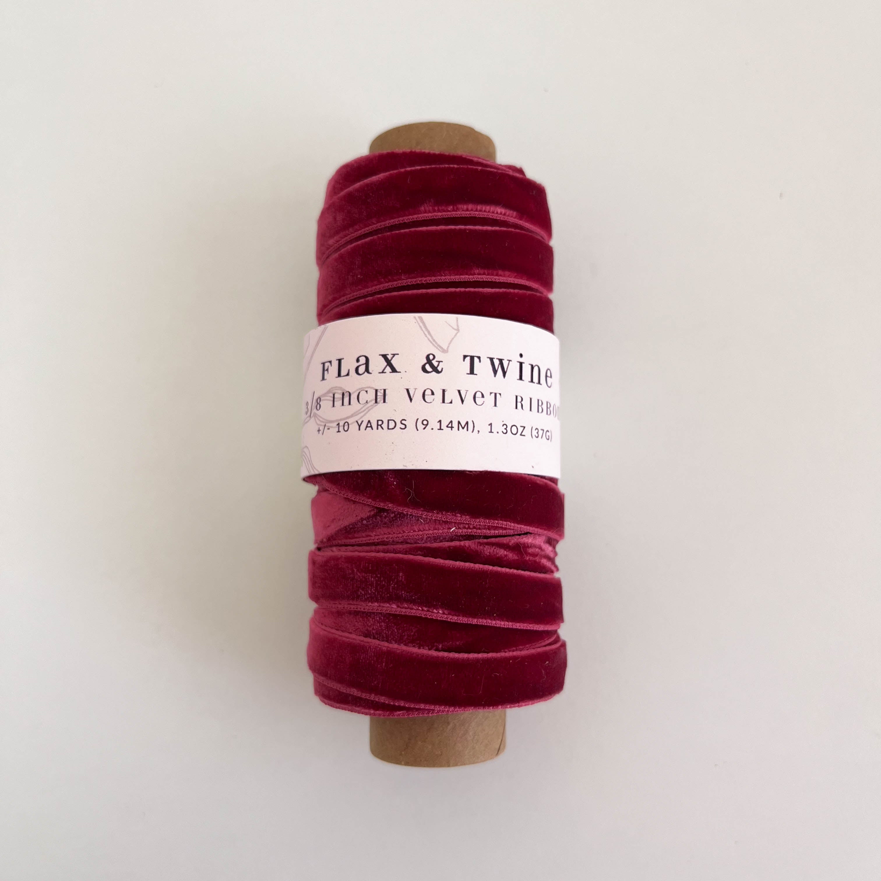 Flax & Twine 3/8" Velvet Ribbon
