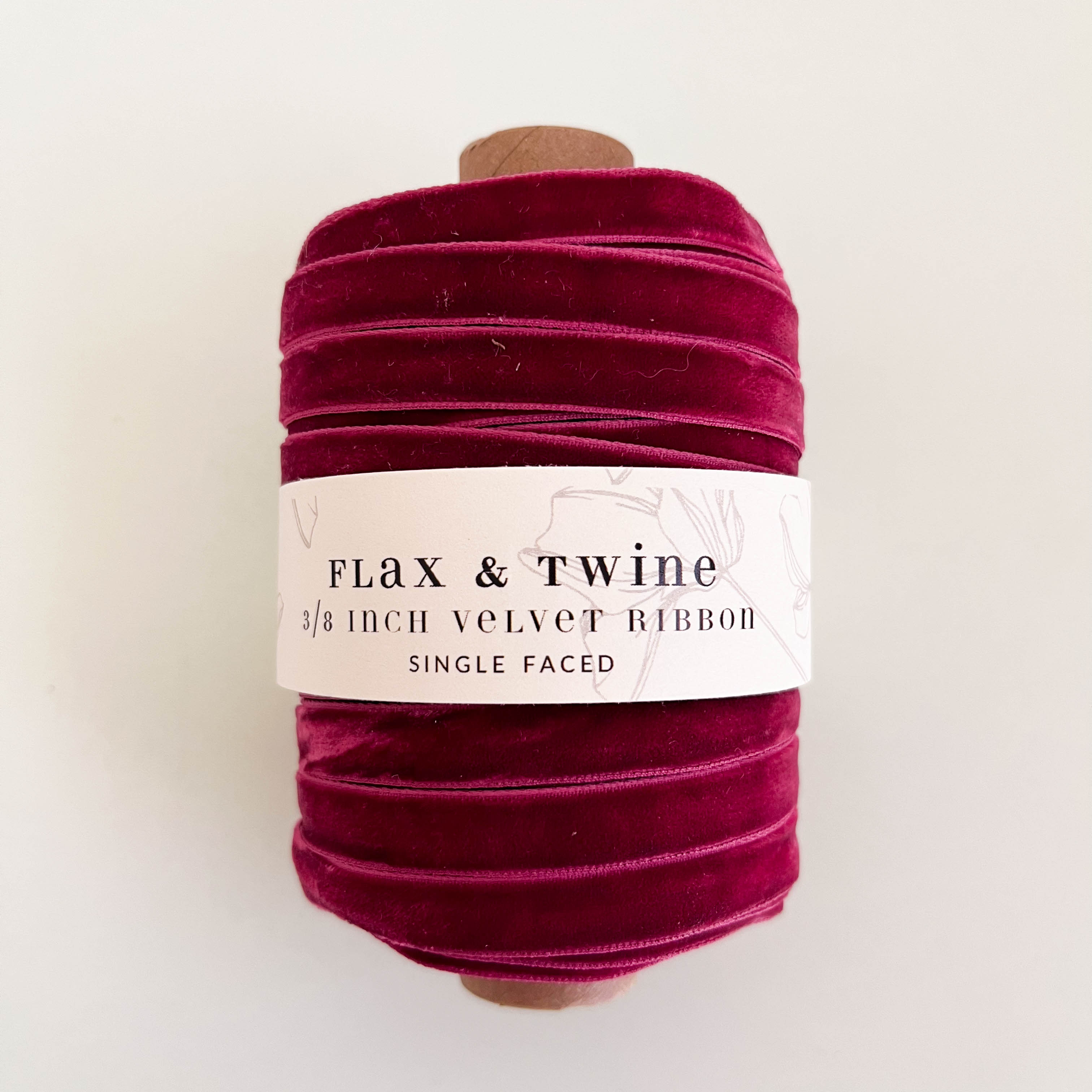 Flax & Twine 3/8" Velvet Ribbon