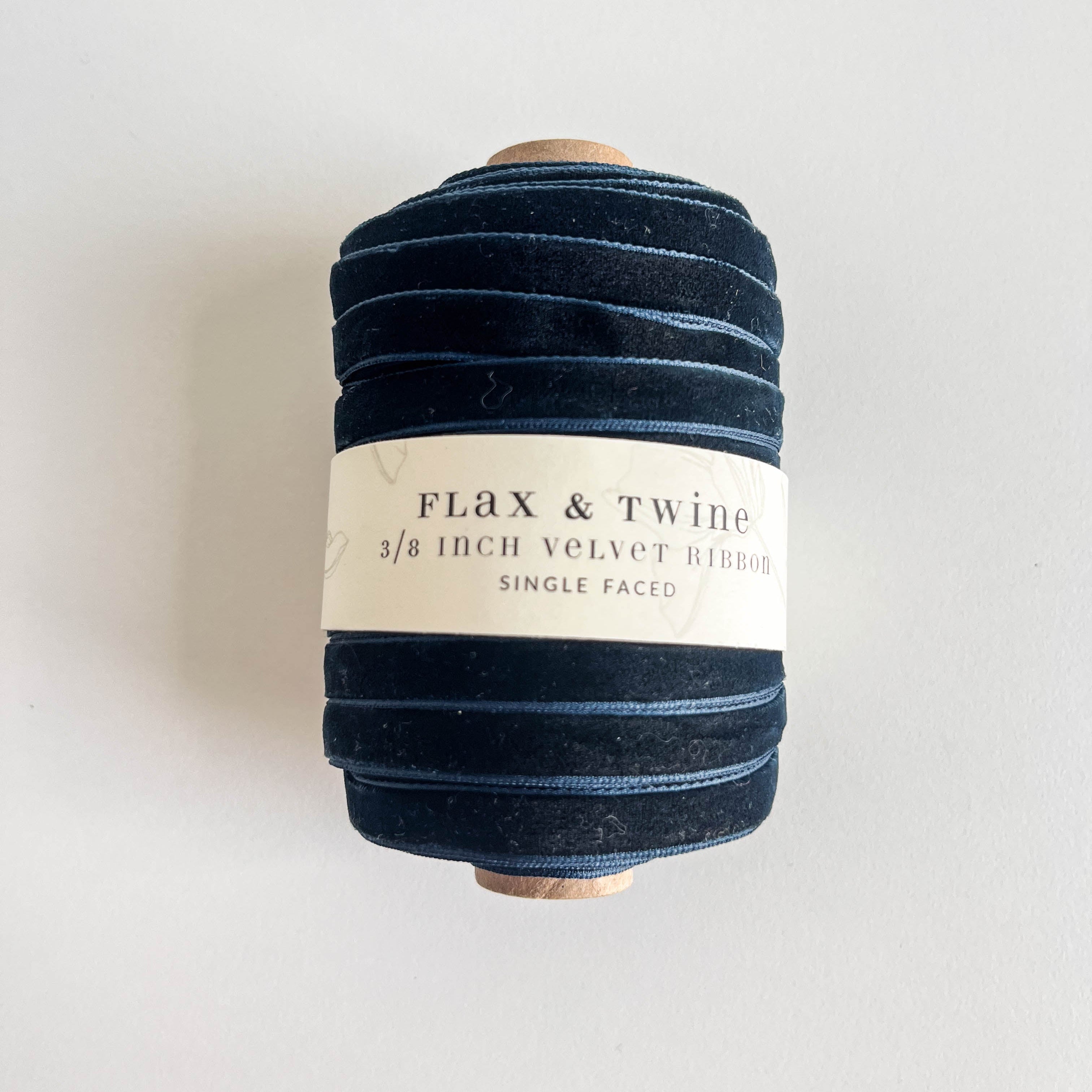 Flax & Twine 3/8" Velvet Ribbon
