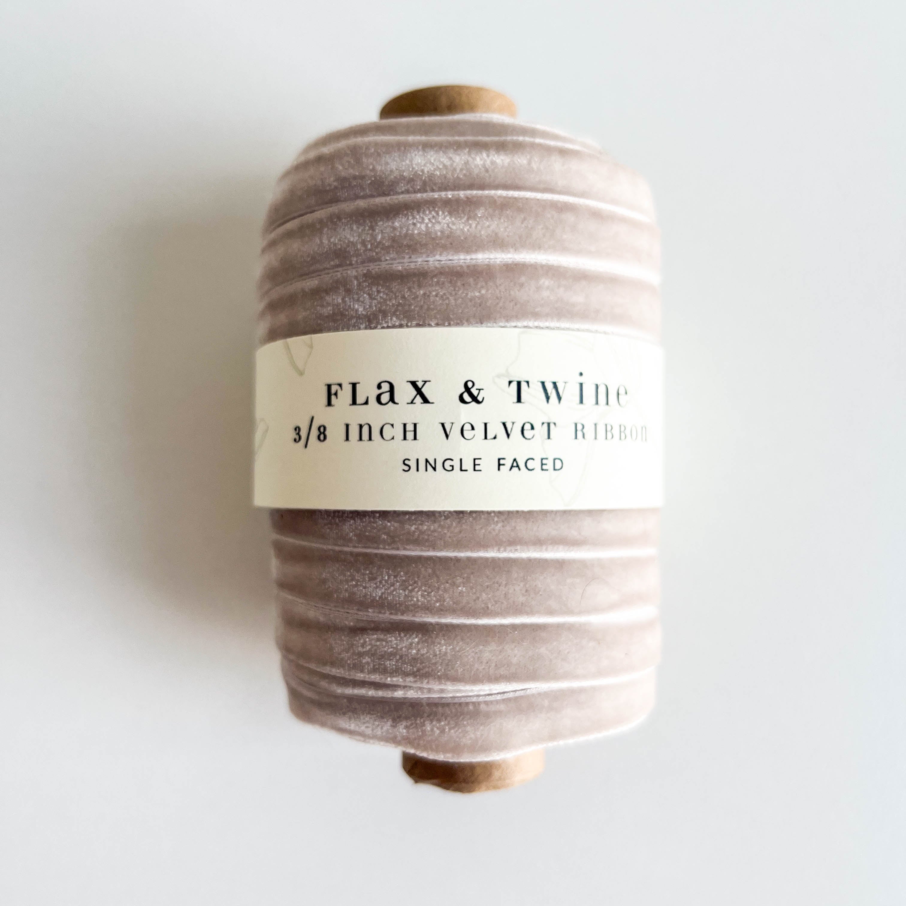 Flax & Twine 3/8" Velvet Ribbon