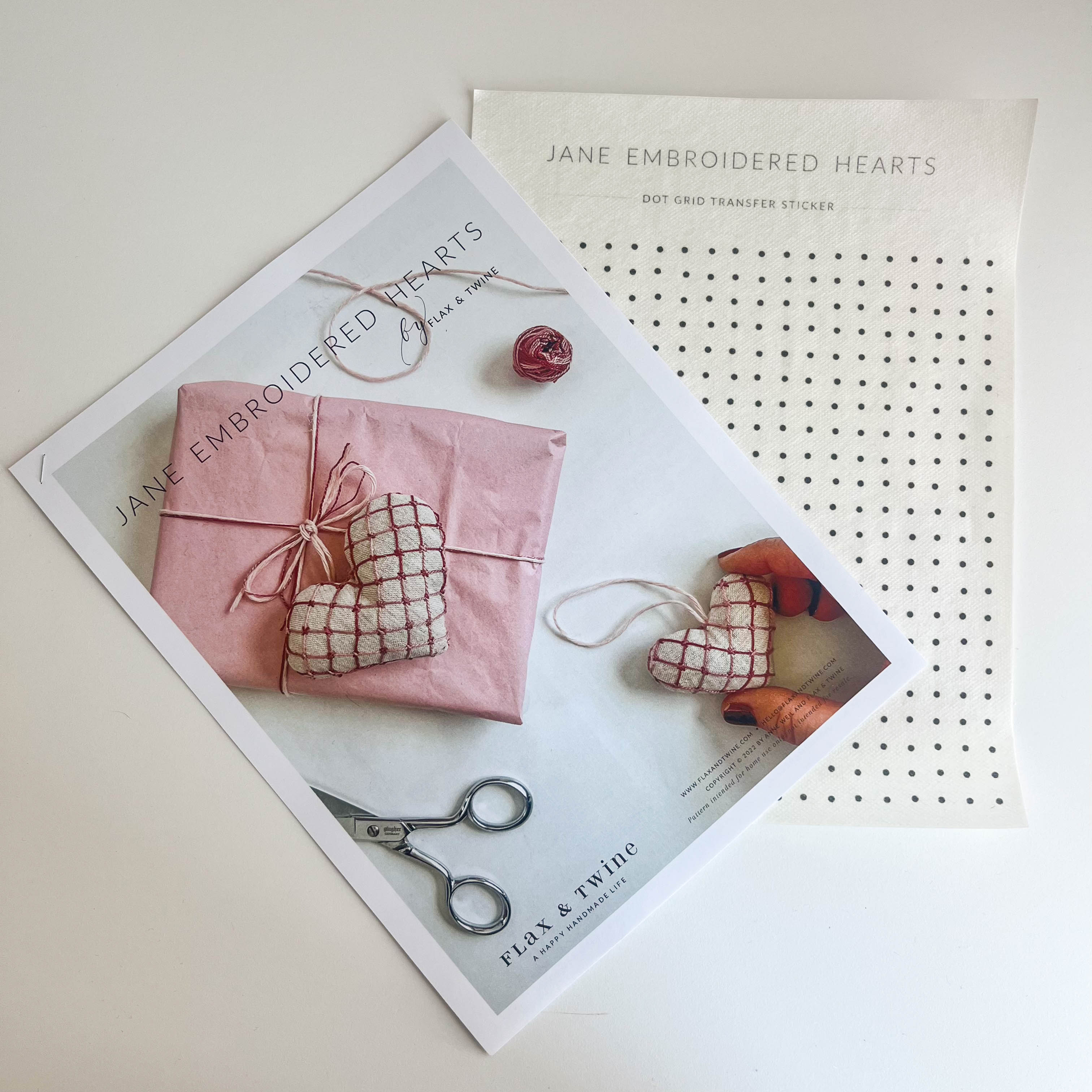 Jane Embroidered Hearts Kit