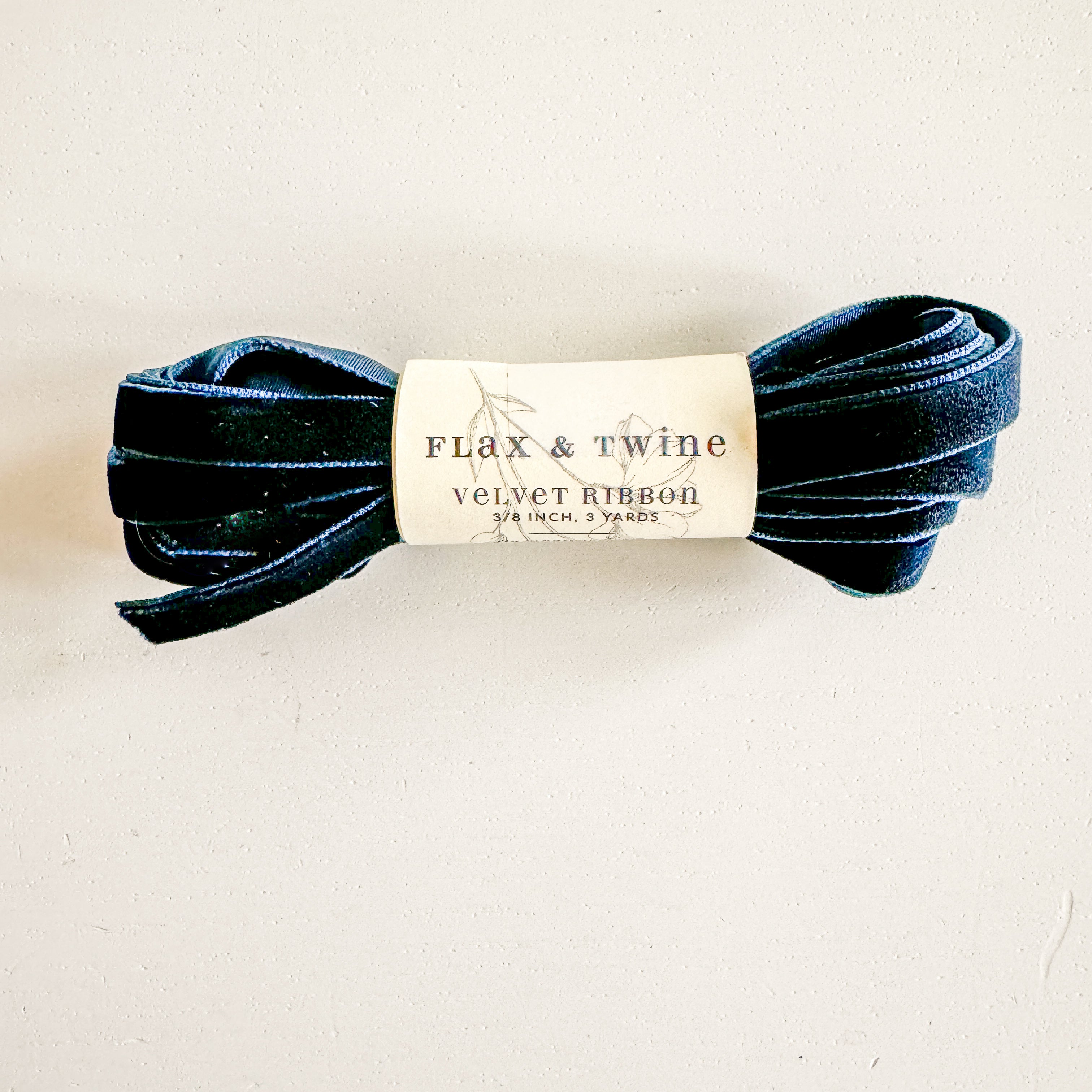 Flax & Twine 3/8" Velvet Ribbon