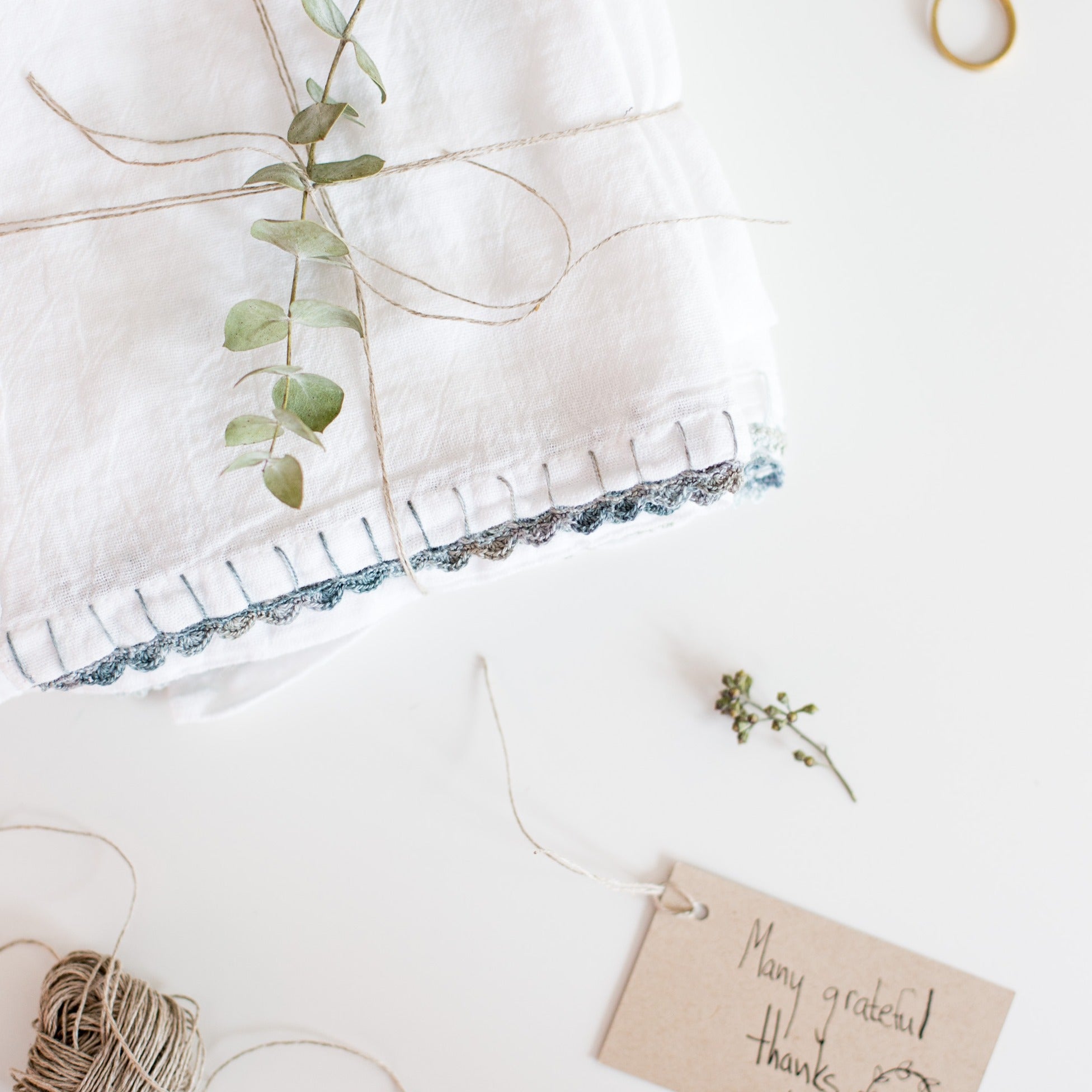 Crochet Edged Dish Towel Pattern