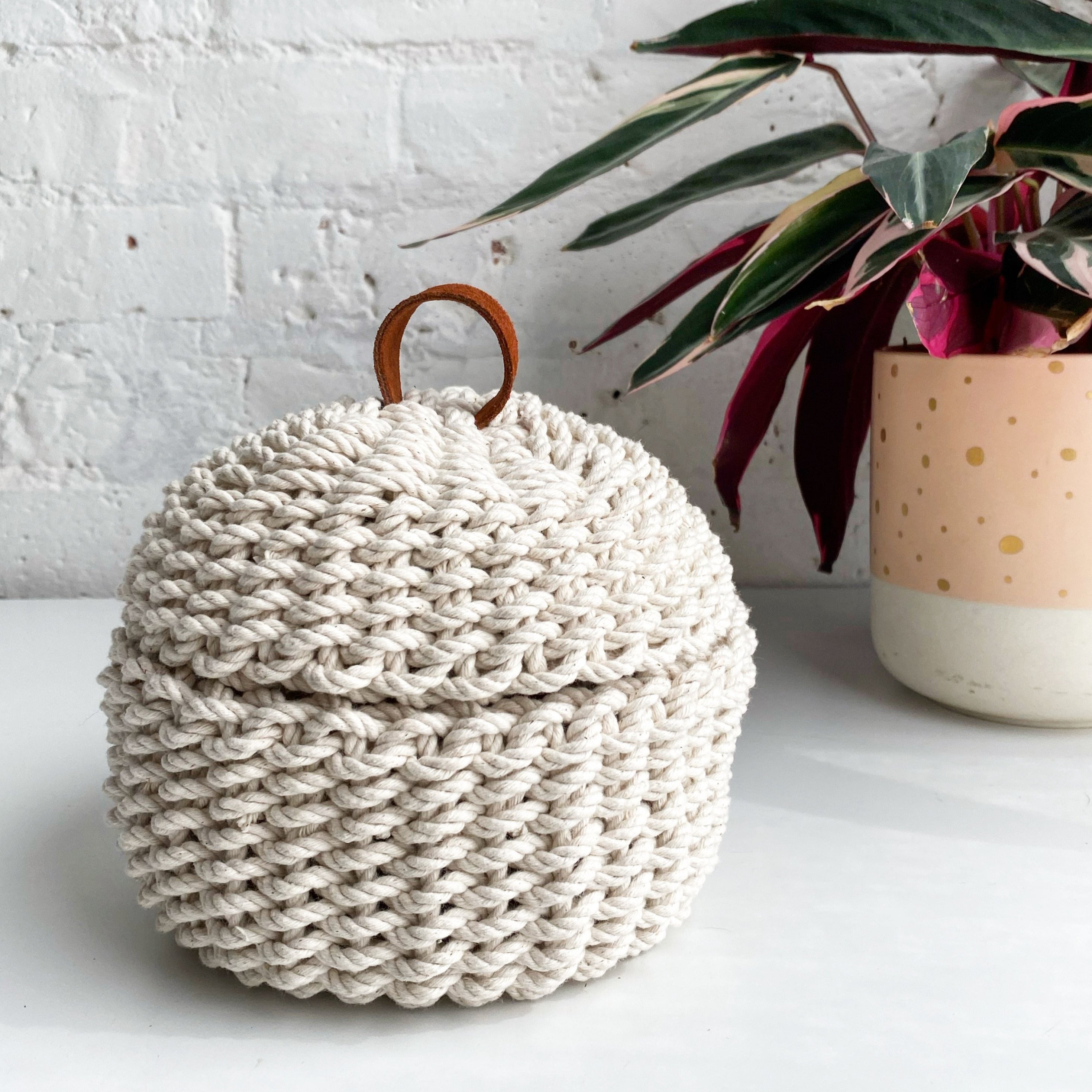 Jordan Twined Rope Basket With Lid Kit