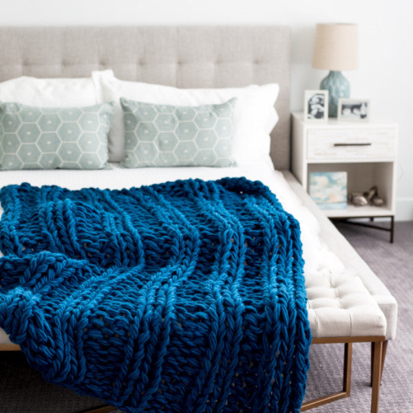 Arm Knit Ribbed Blanket Kit