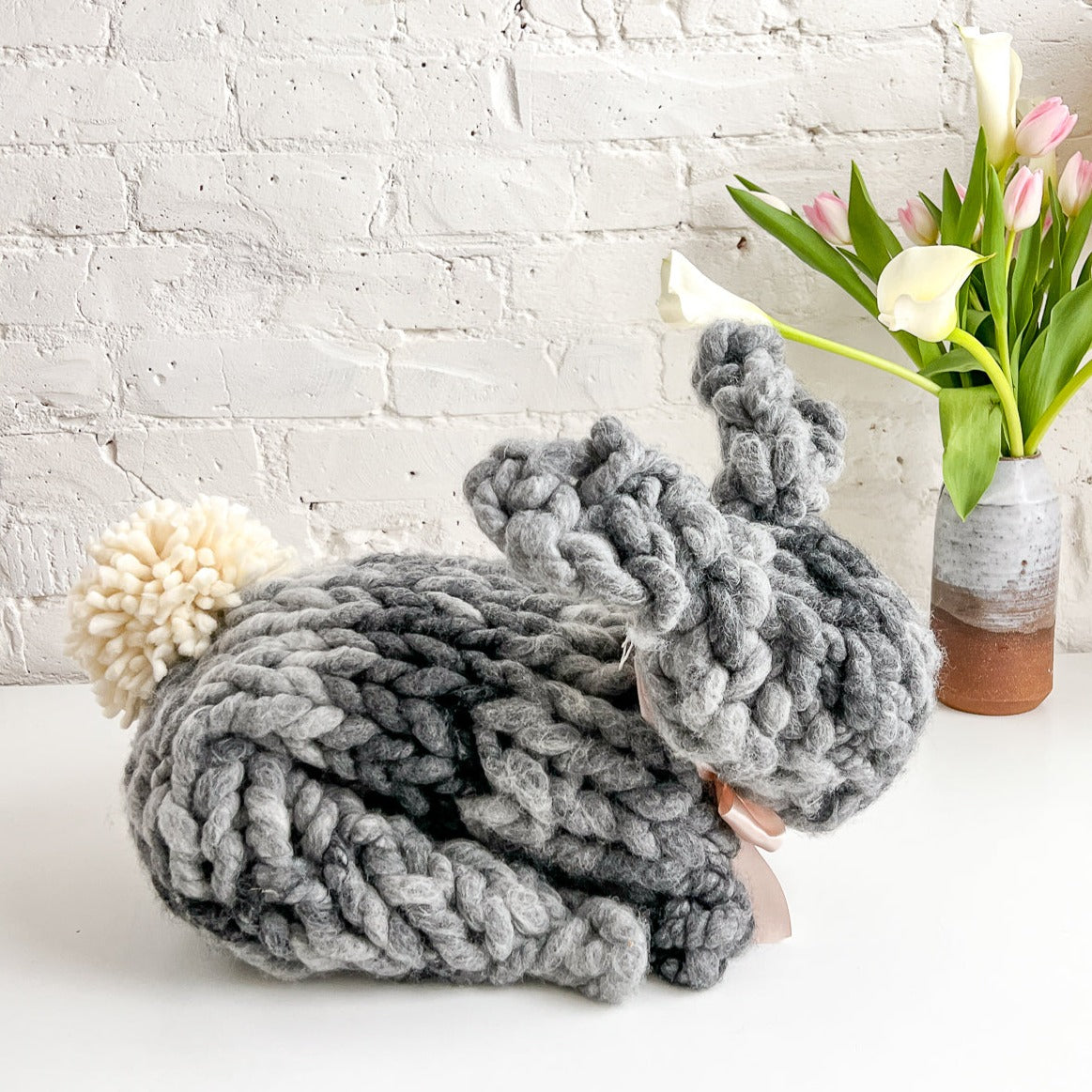 BIG Bunny (Knit with Needles) Pattern and VIDEO