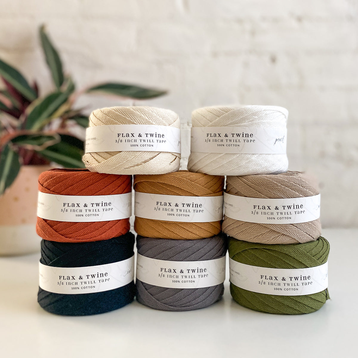 Flax & Twine Cotton Twill Tape (3/8")